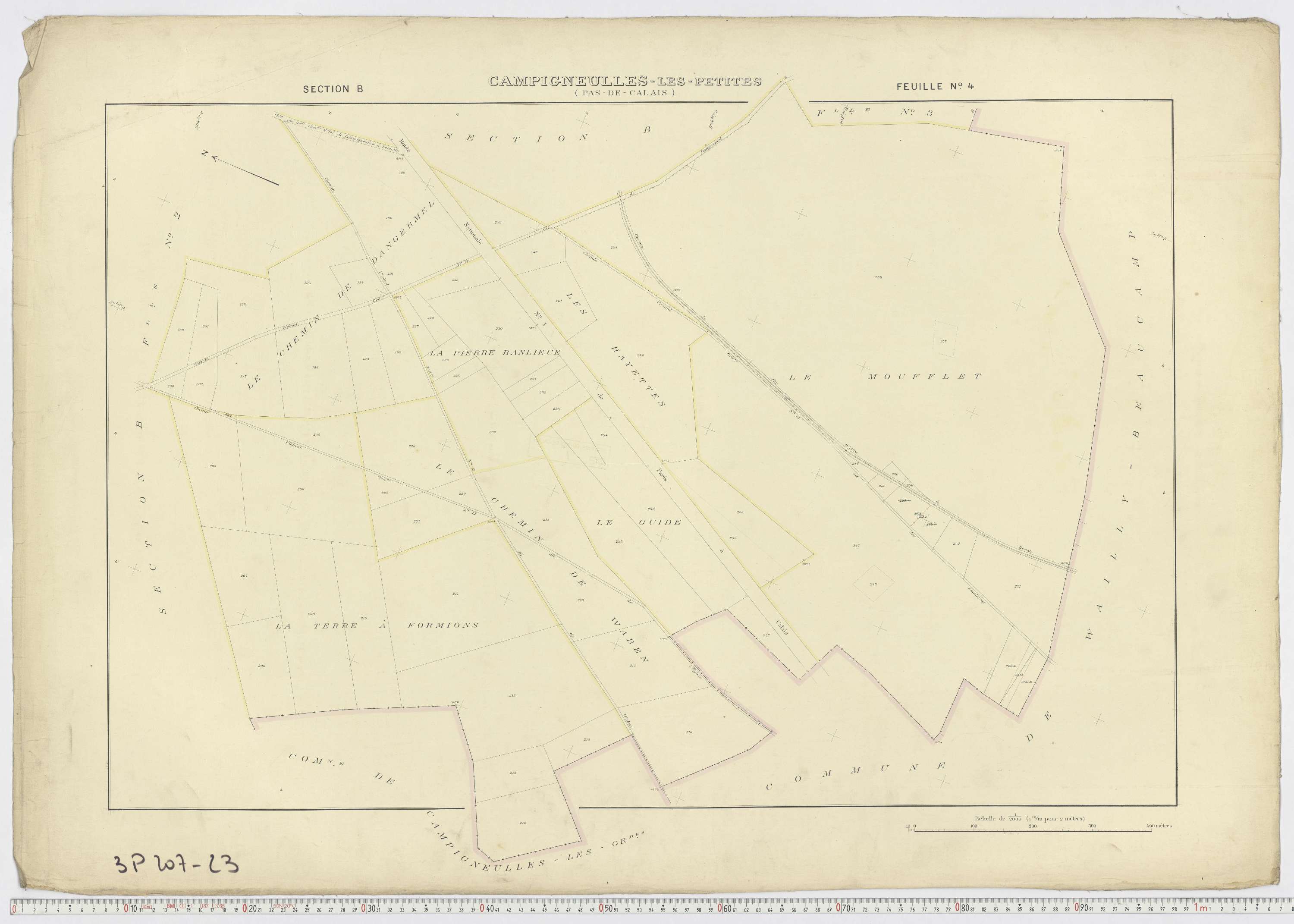 Campigneulles-les-Petites - Section B, feuille 4.