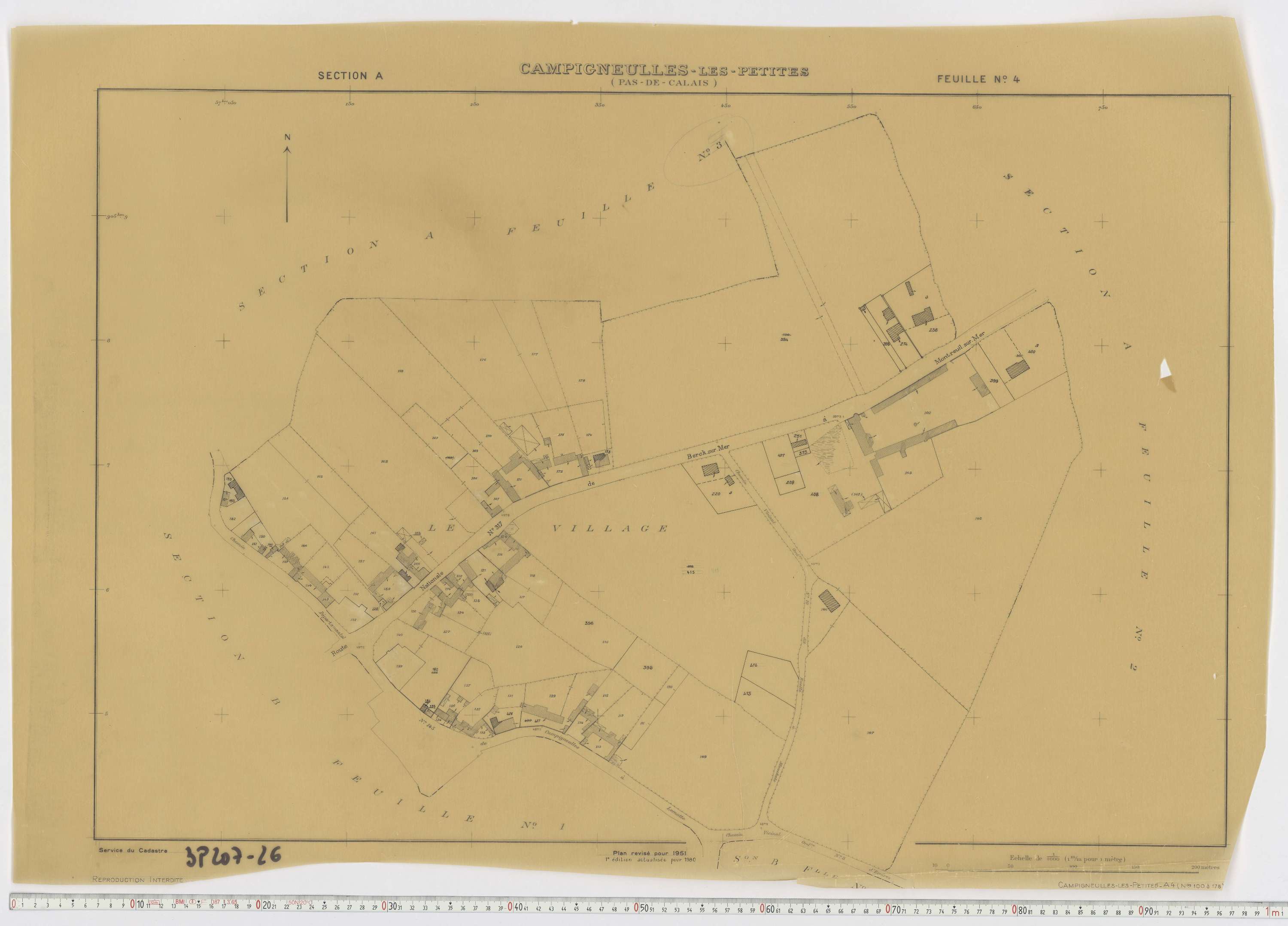 Campigneulles-les-Petites - Section A, feuille 4.