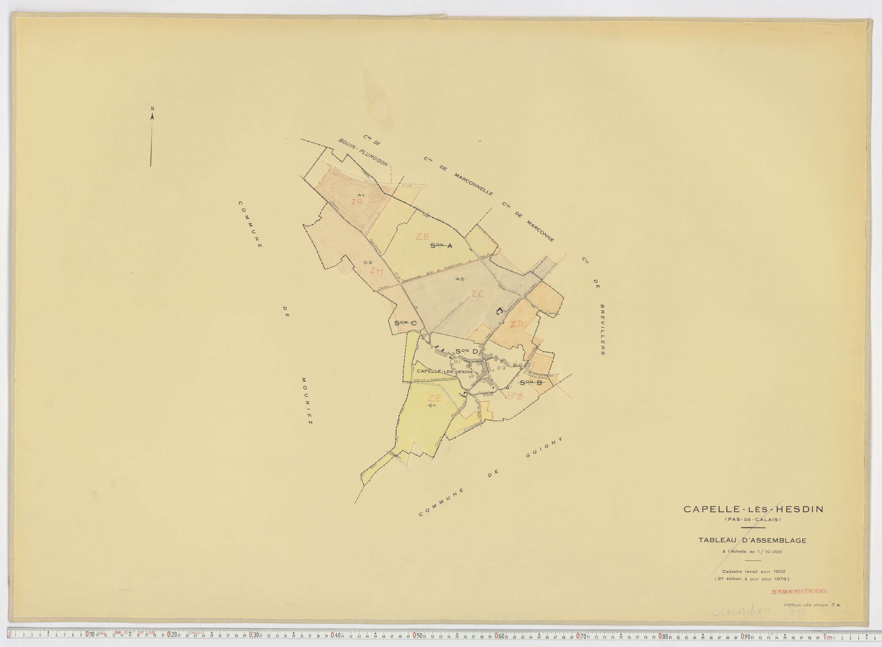 Capelle-lès-Hesdin - Tableau d'assemblage.