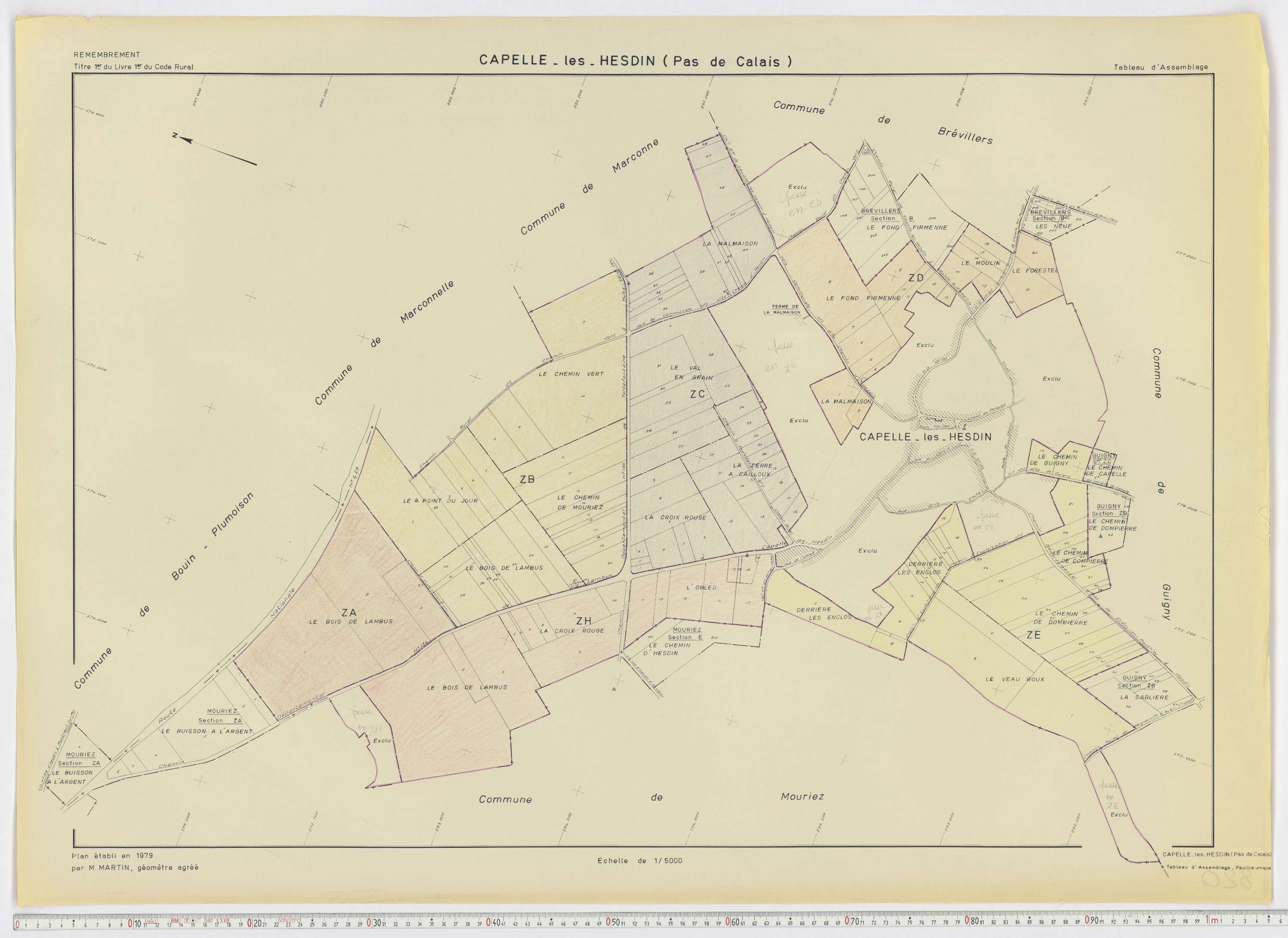 Capelle-lès-Hesdin - Tableau d'assemblage.