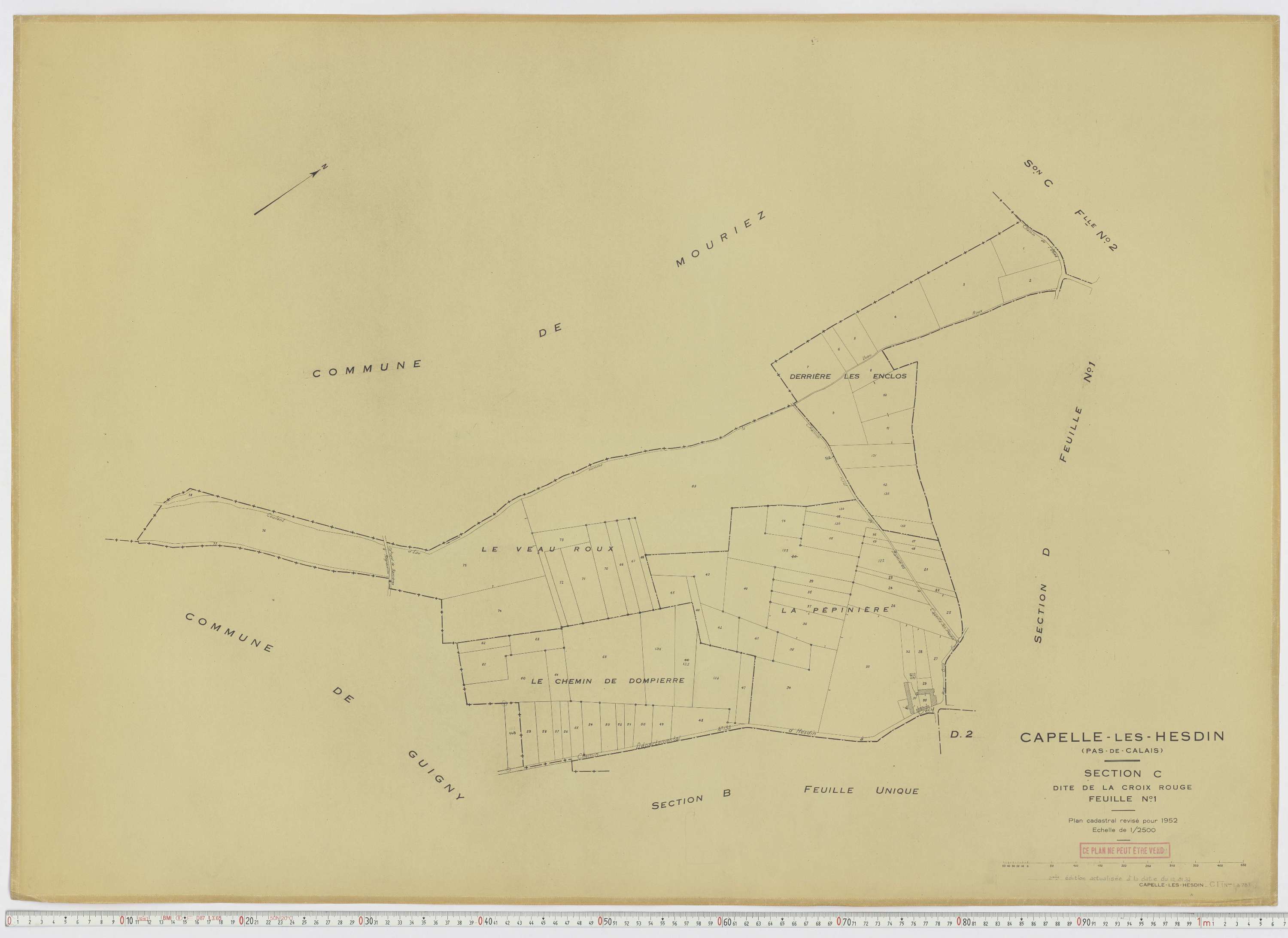 Capelle-lès-Hesdin - Section C, feuille 1.