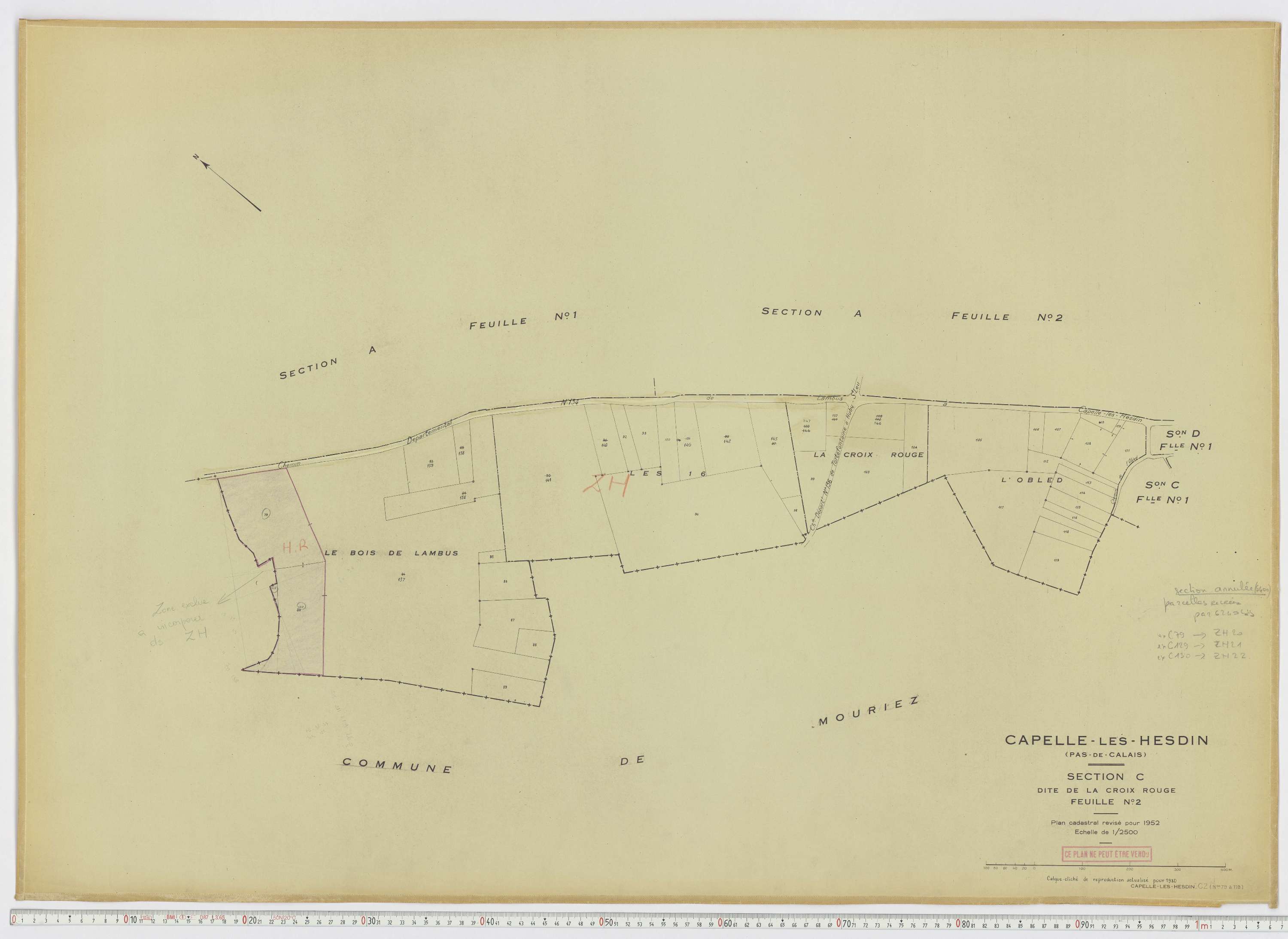 Capelle-lès-Hesdin - Section C, feuille 2.