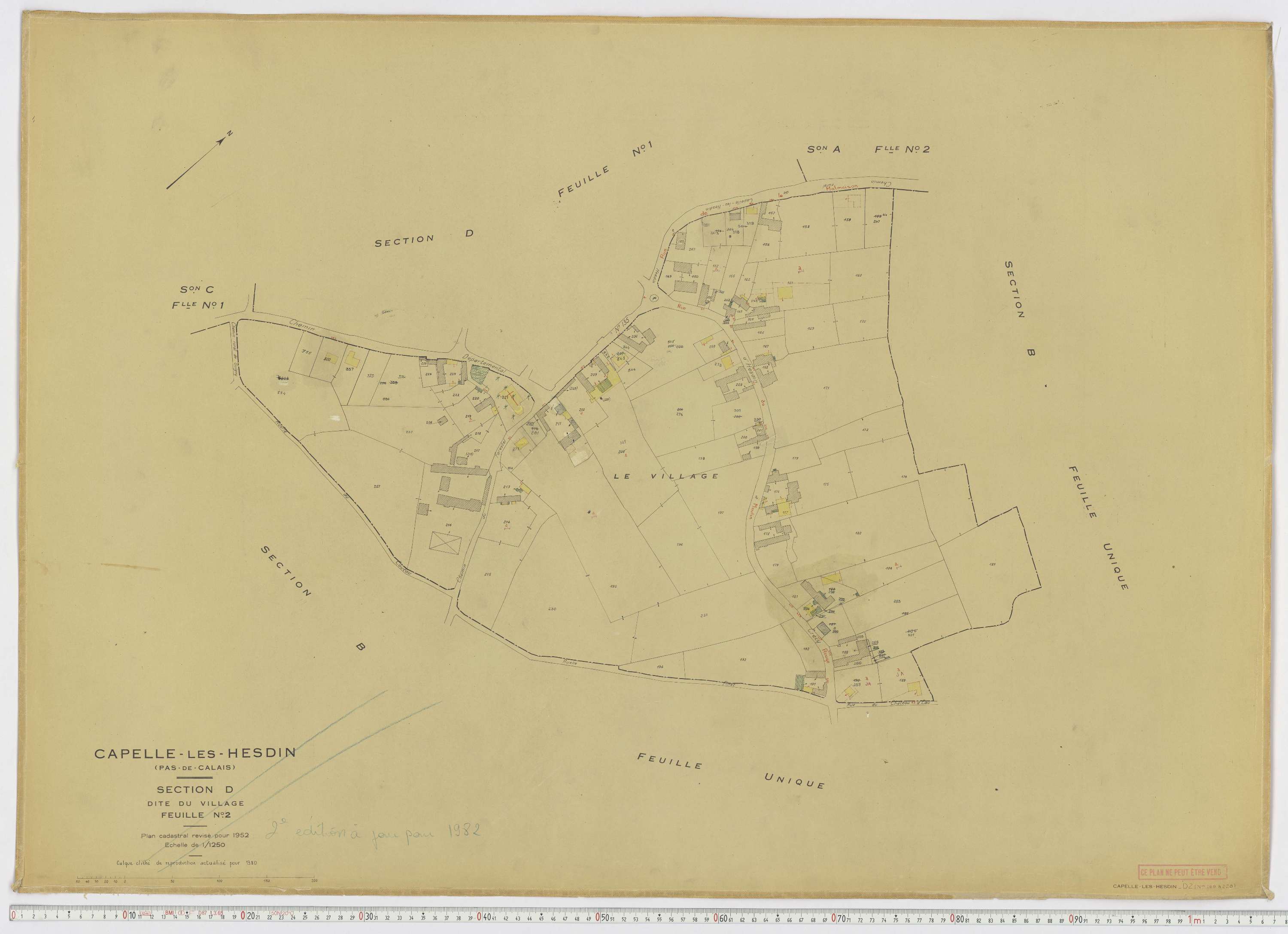 Capelle-lès-Hesdin - Section D, feuille 2.