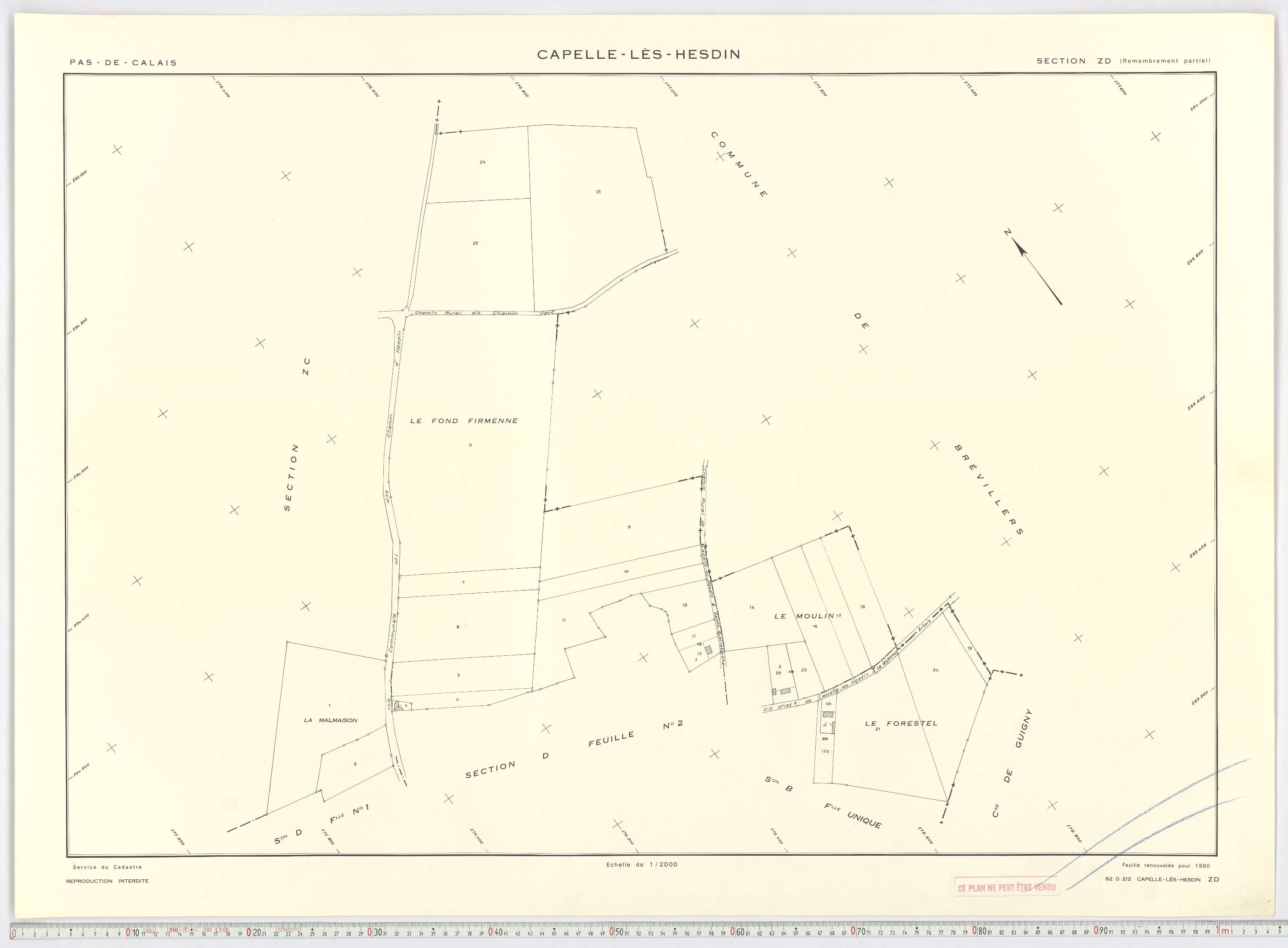 Capelle-lès-Hesdin - Section ZD.