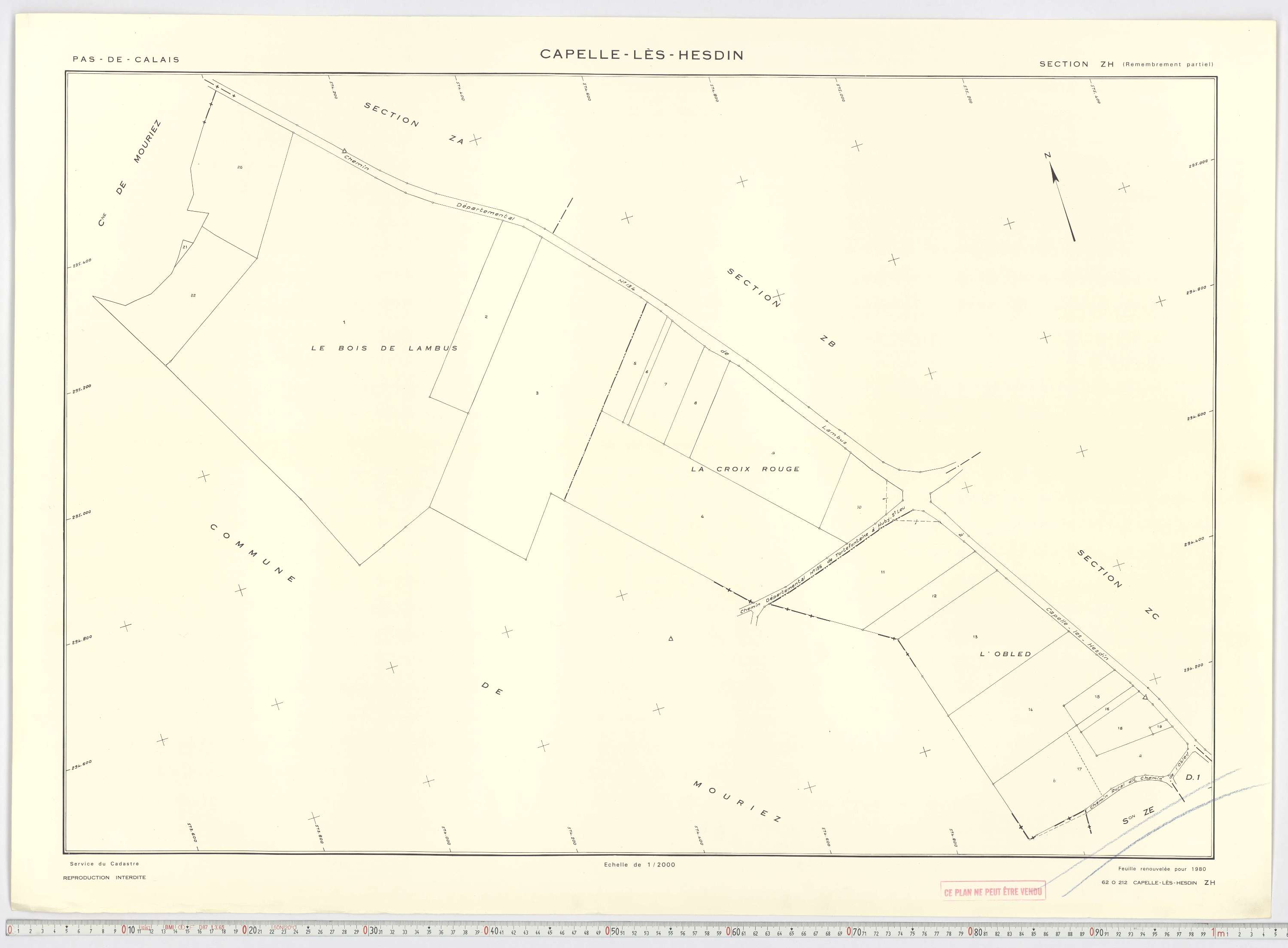 Capelle-lès-Hesdin - Section ZH.