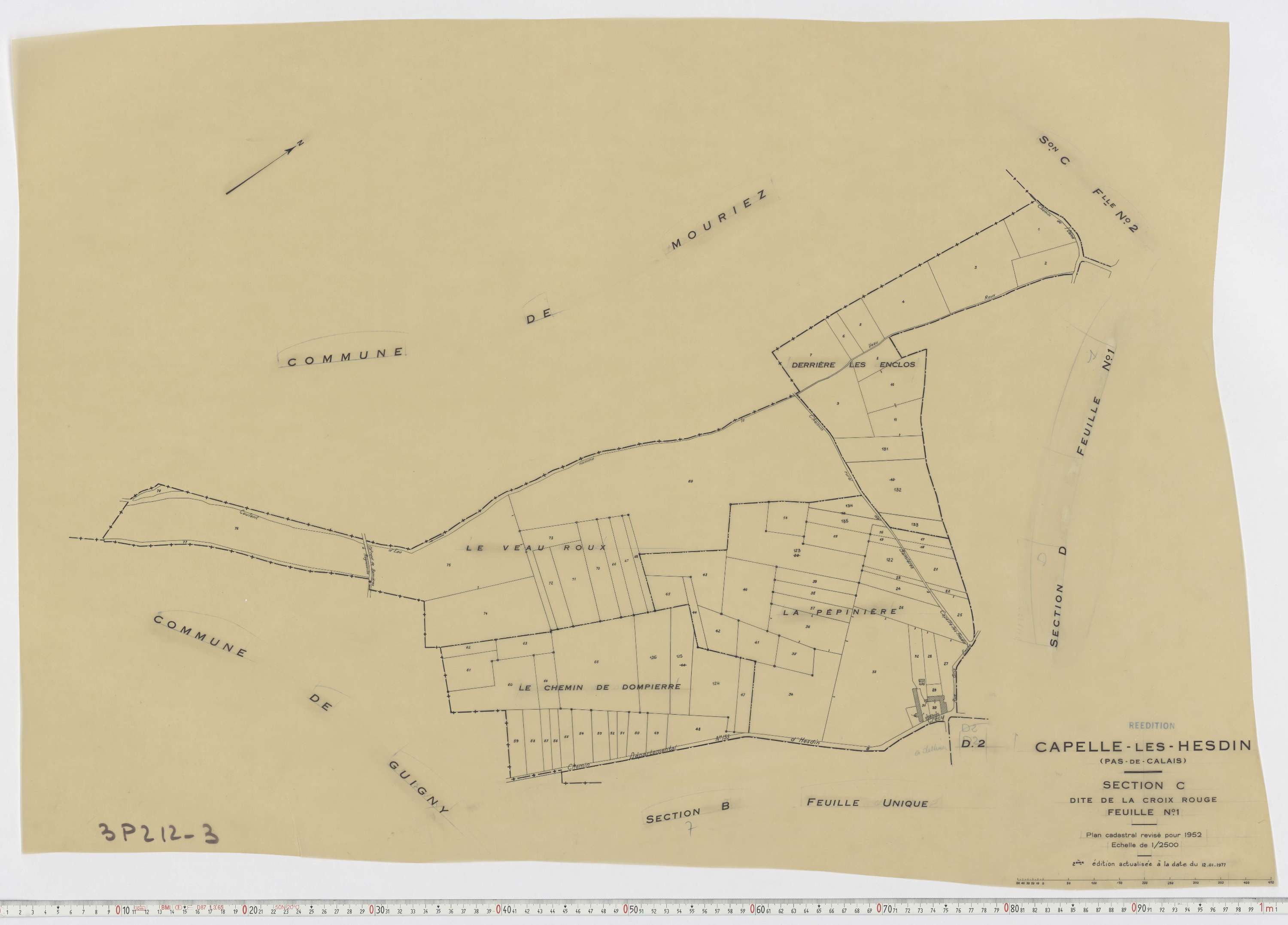 Capelle-lès-Hesdin - Section C, feuille 1.