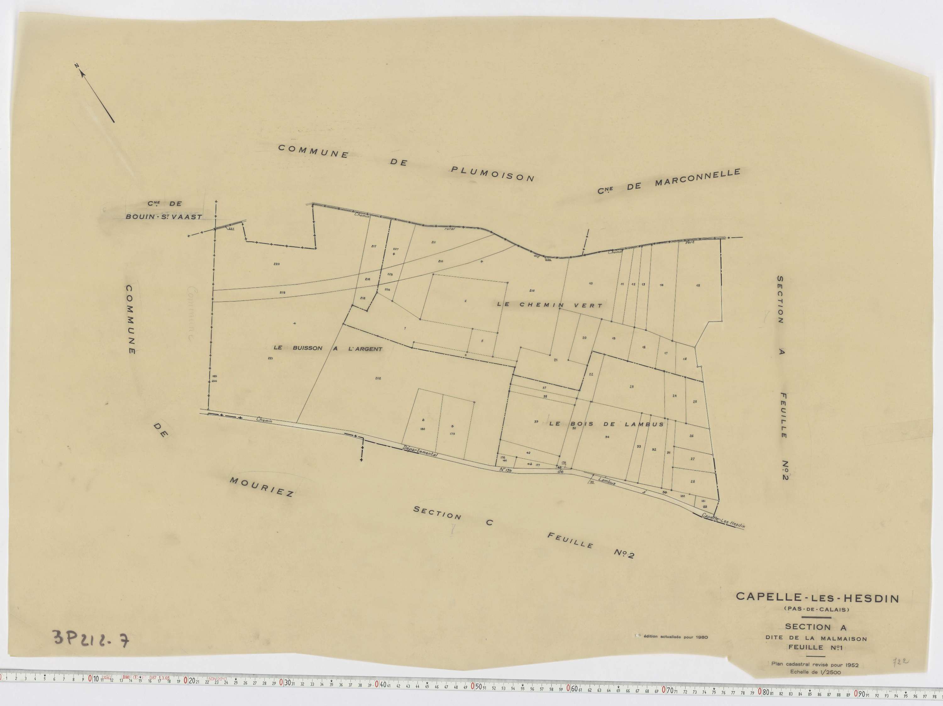 Capelle-lès-Hesdin - Section A, feuille 1.