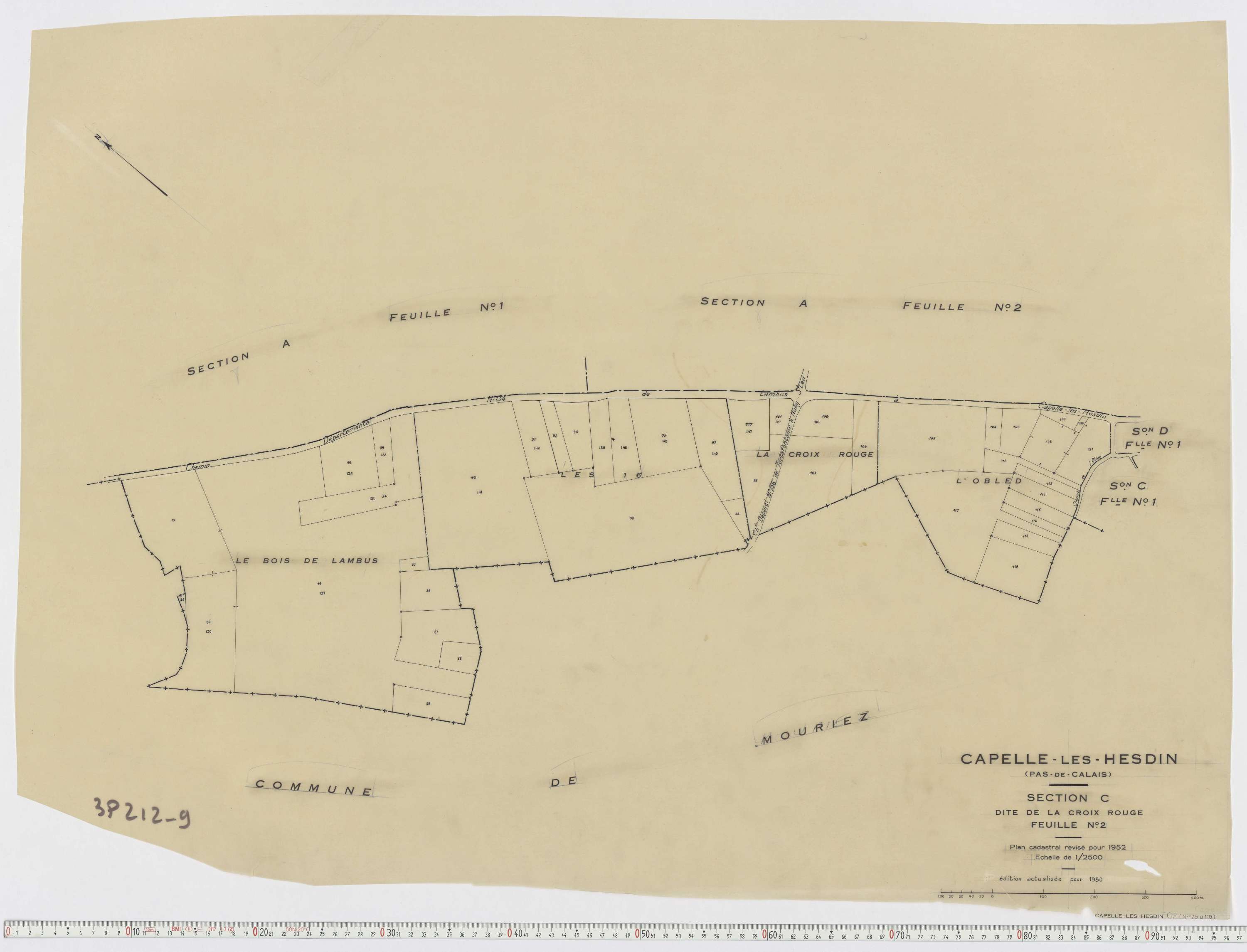 Capelle-lès-Hesdin - Section C, feuille 2.