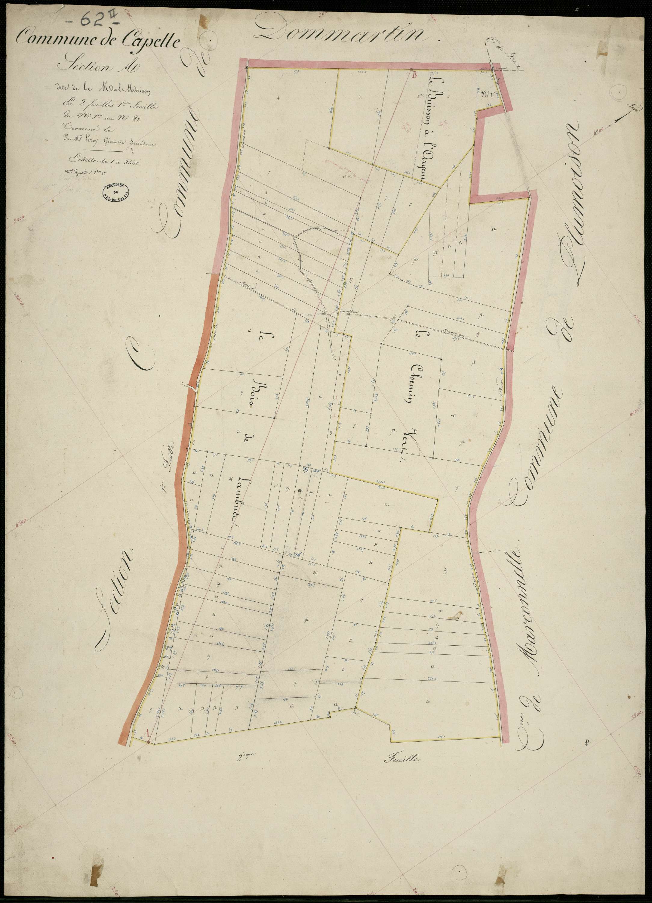 Capelle-lès-Hesdin - Section A, 1re feuille
