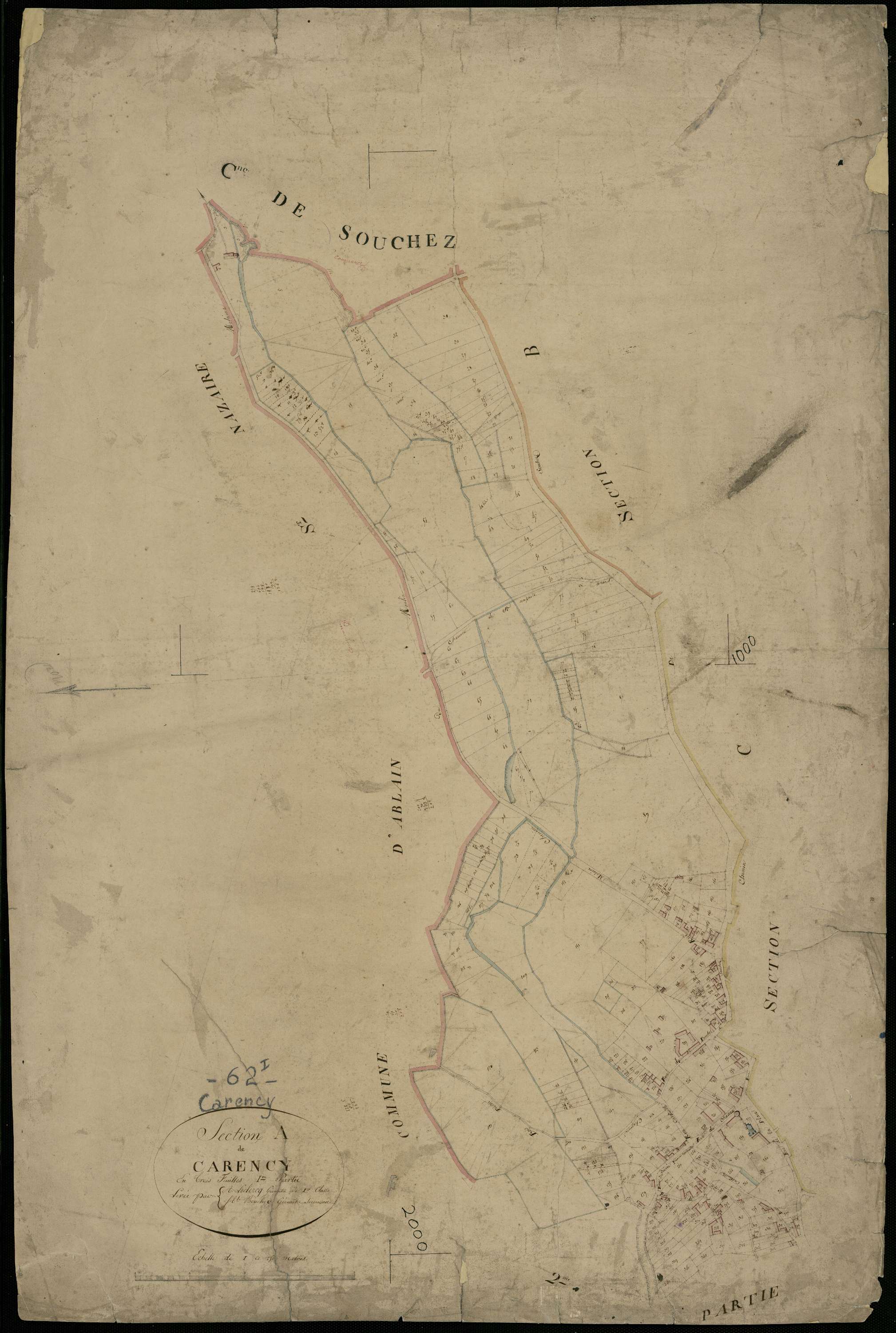 Carency - Section A, 1re feuille