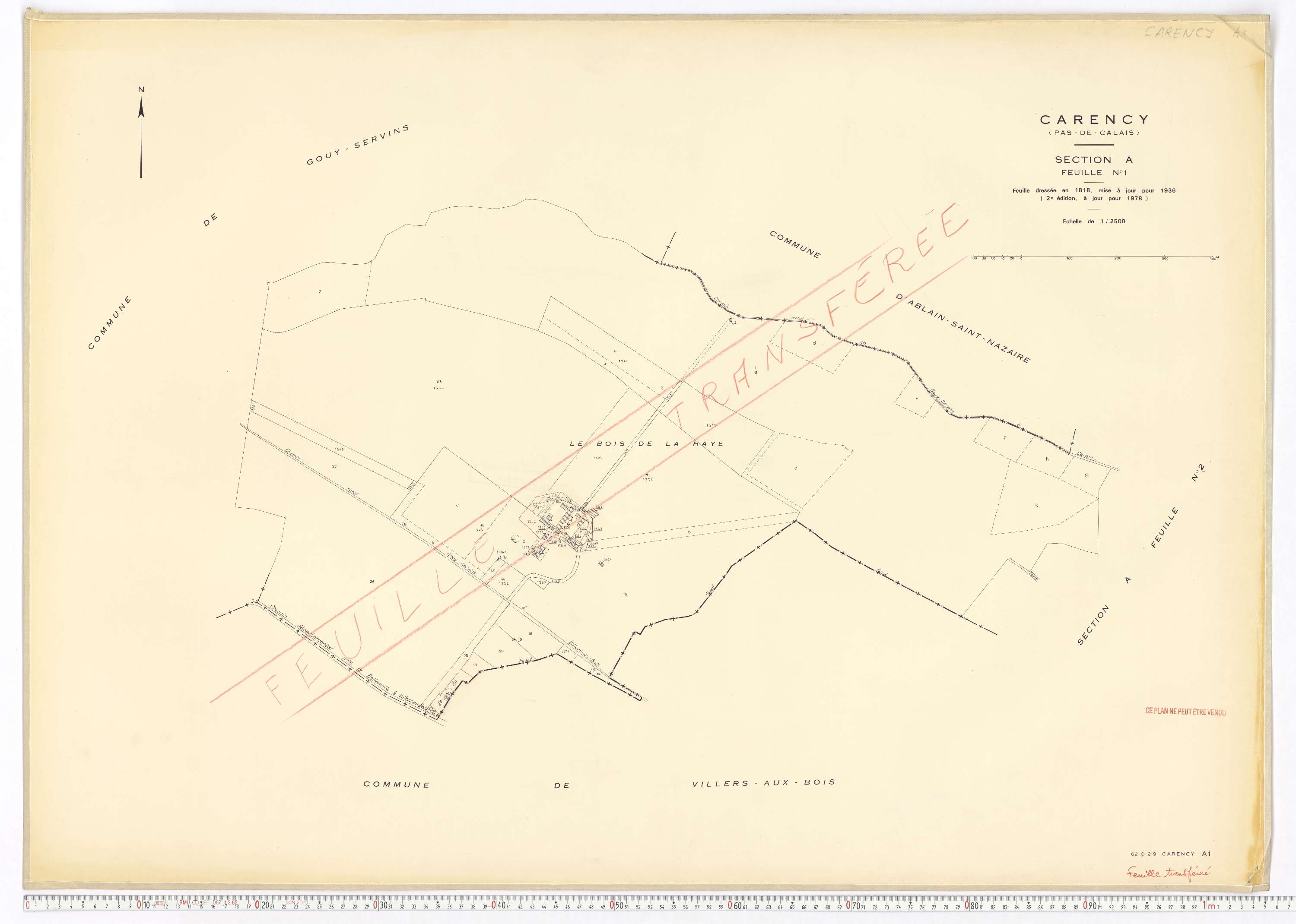 Carency - Section A, feuille 1.
