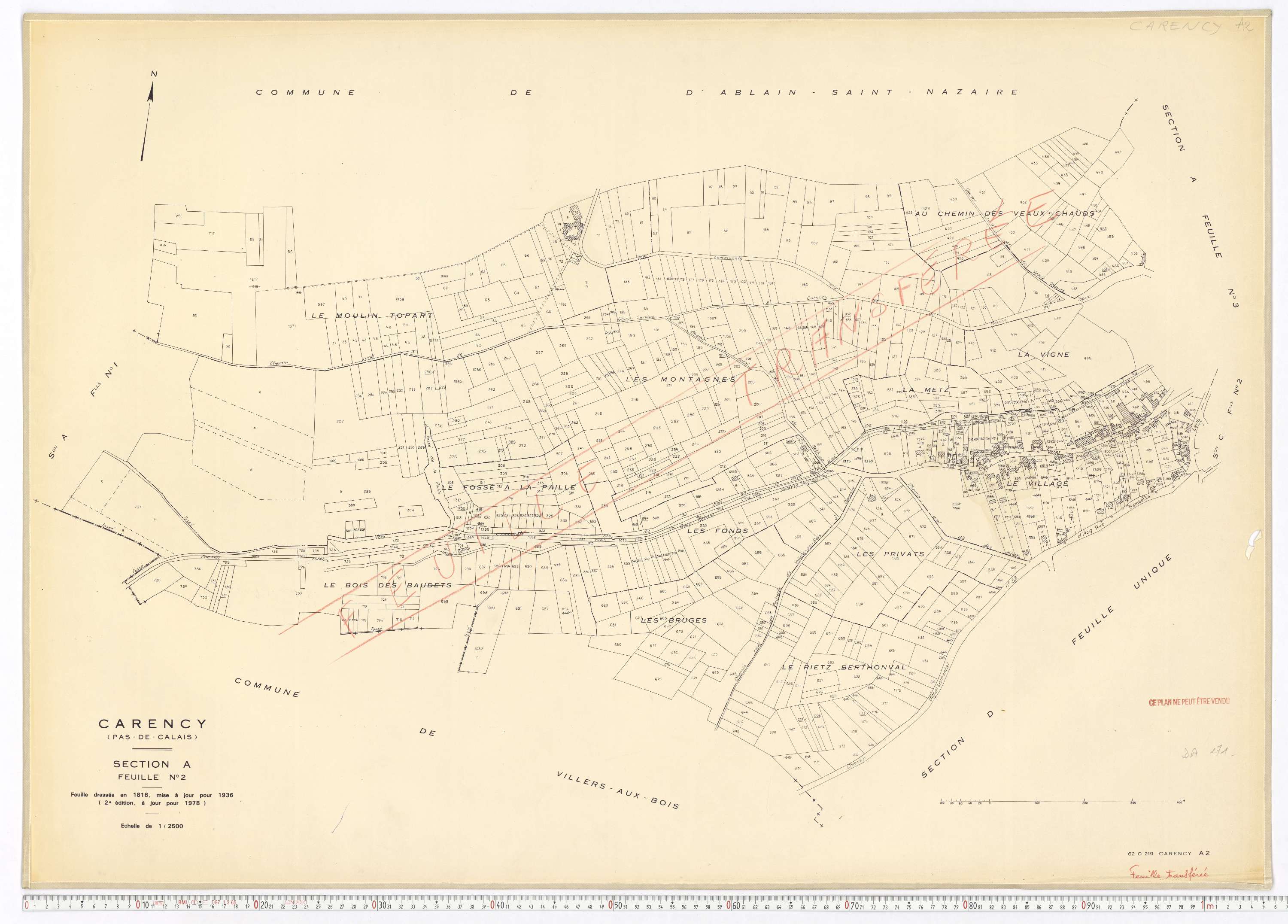 Carency - Section A, feuille 2.
