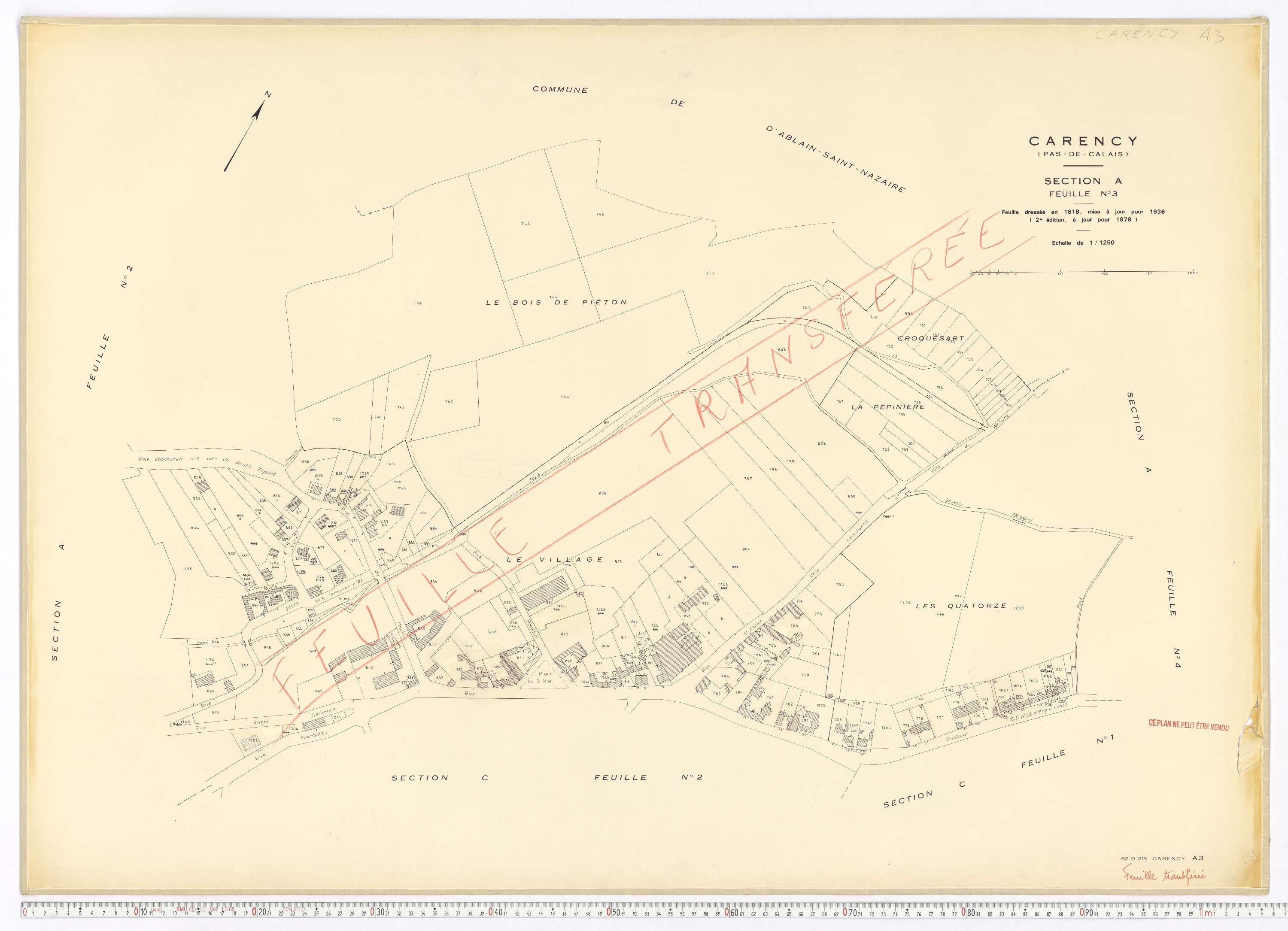 Carency - Section A, feuille 3.