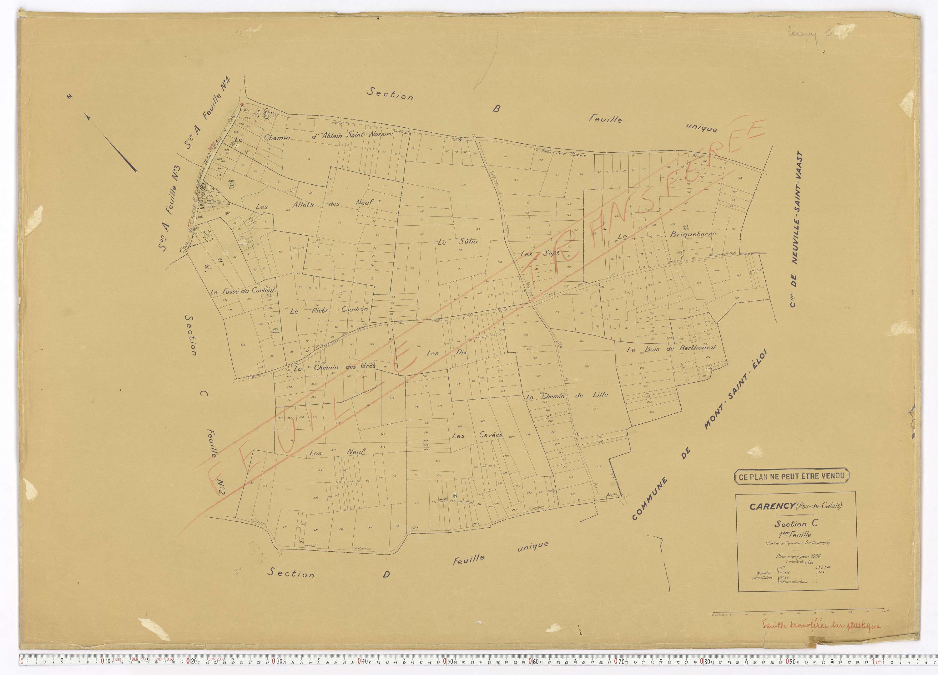 Carency - Section C, feuille 1.
