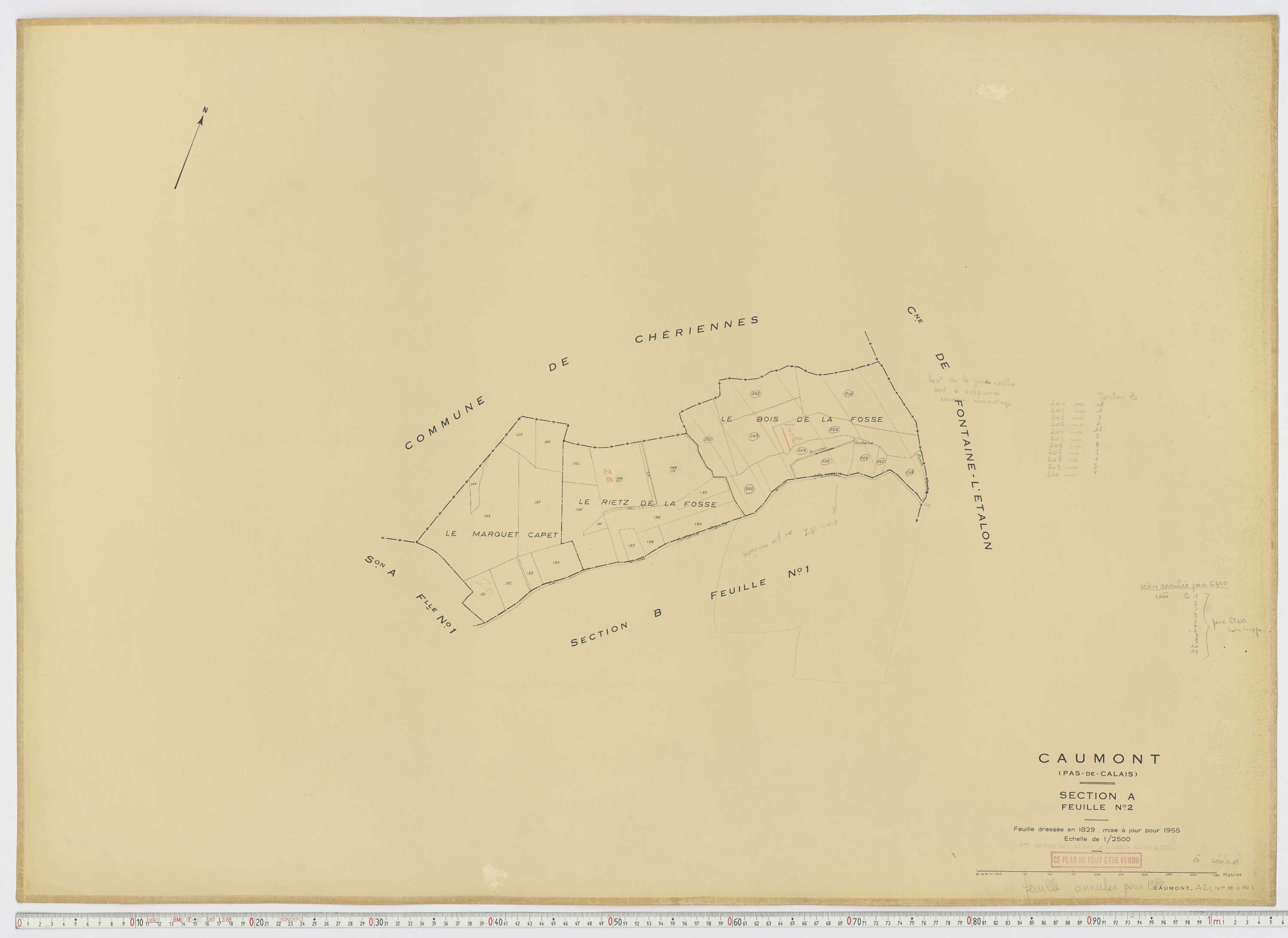Caumont - Section A, feuille 2.