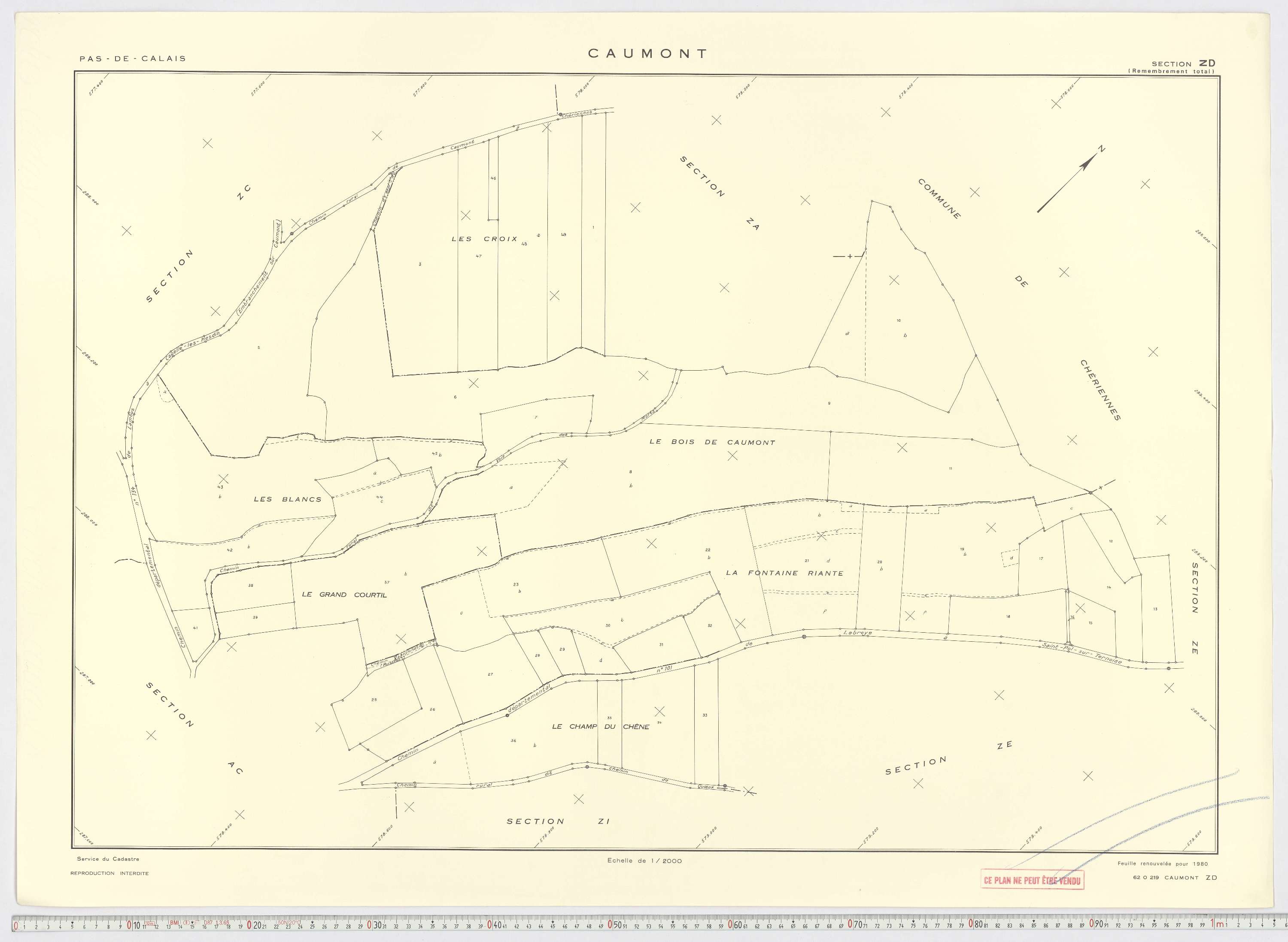 Caumont - Section ZD.