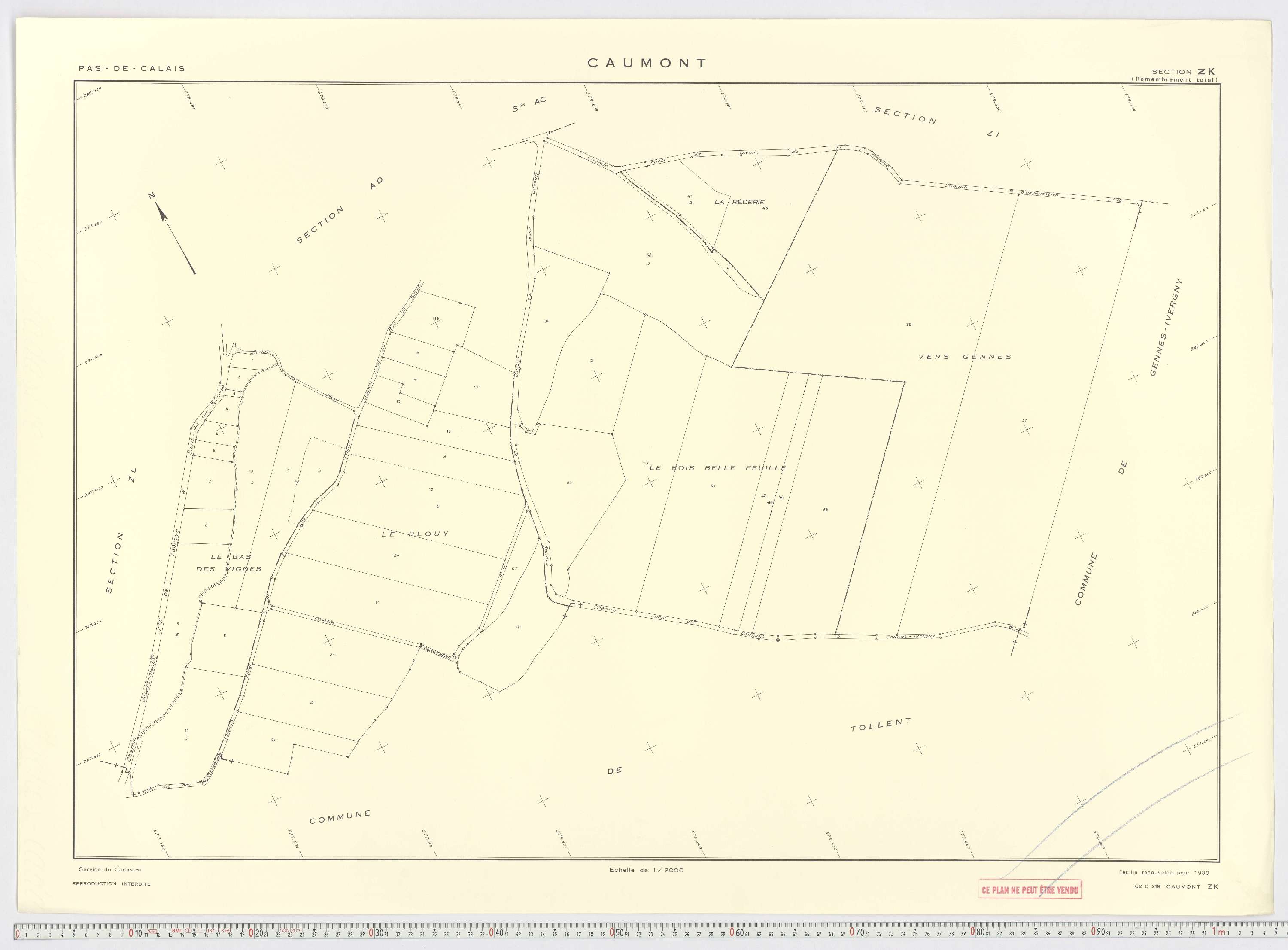 Caumont - Section ZK.