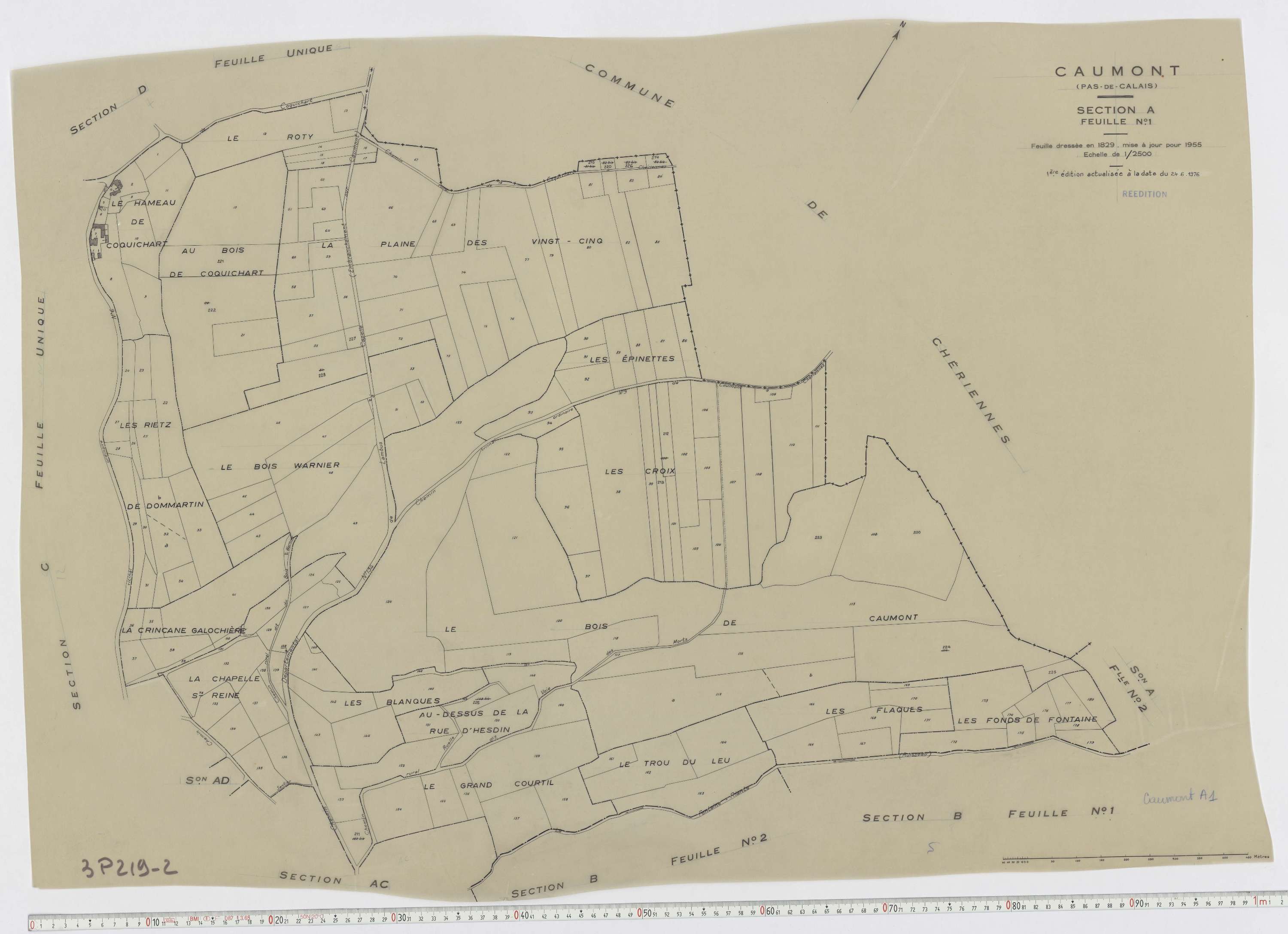 Caumont - Section A, feuille 1.