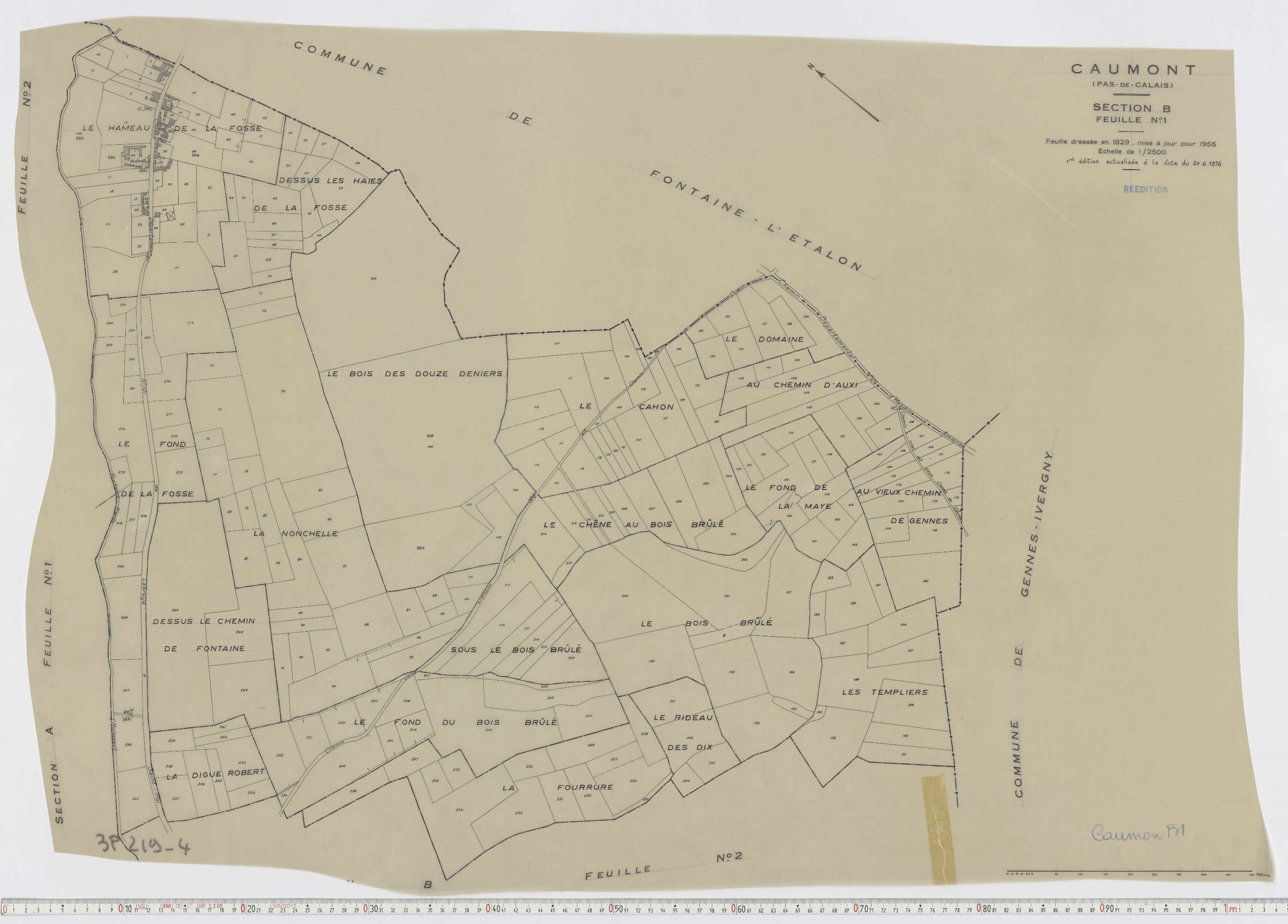 Caumont - Section B, feuille 1.