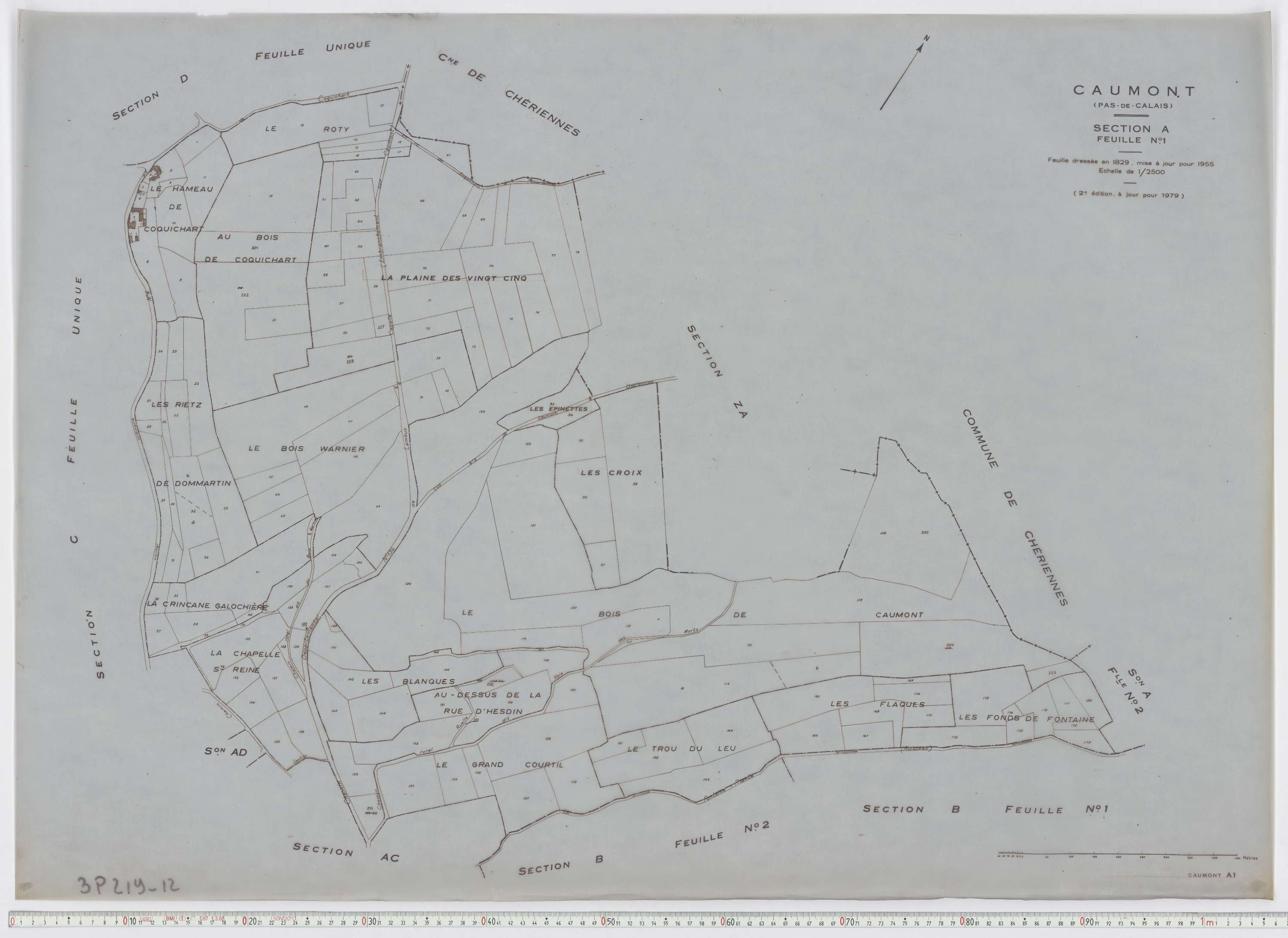 Caumont - Section A, feuille 1.