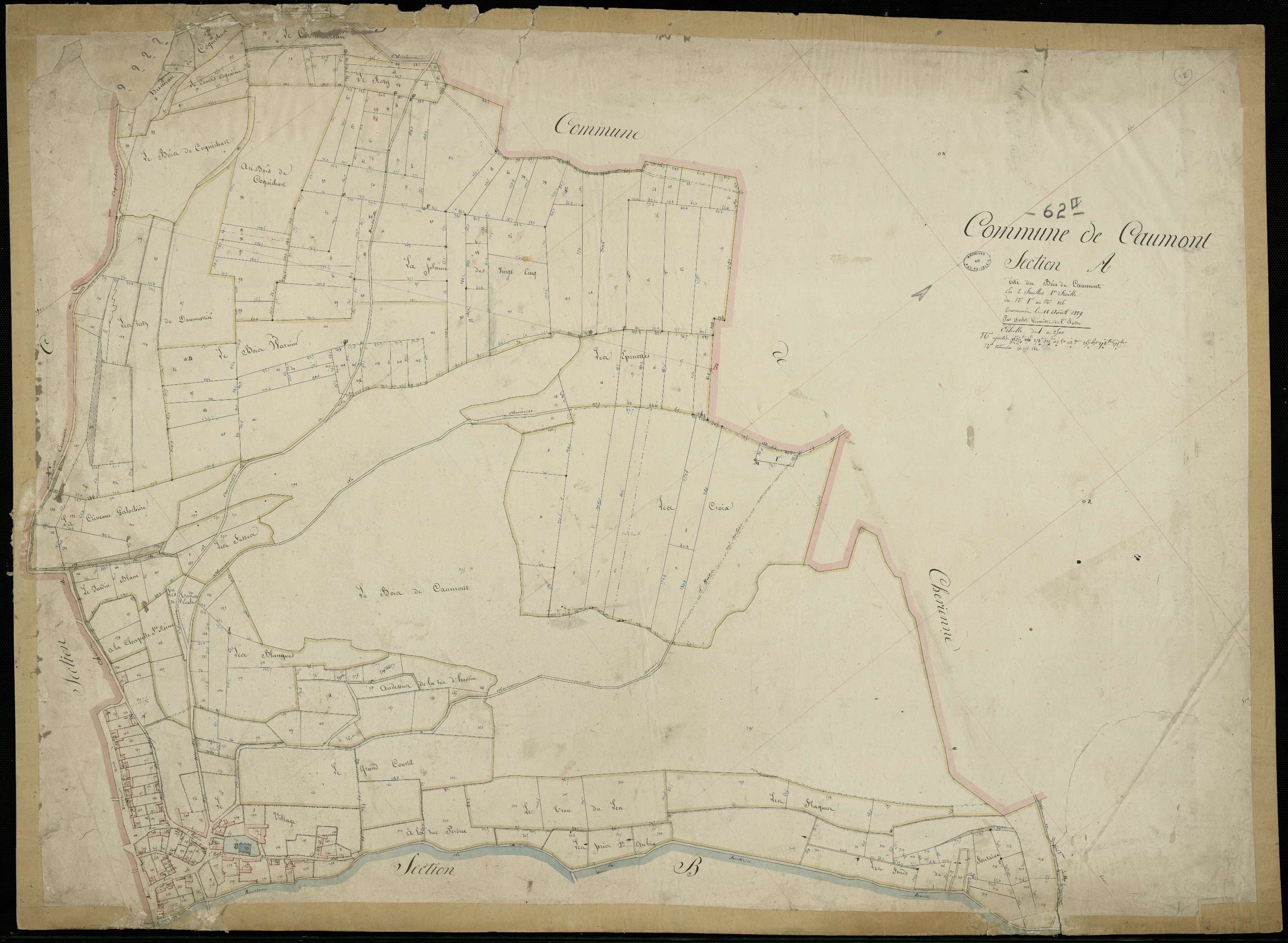 Caumont - Section A, 1re feuille