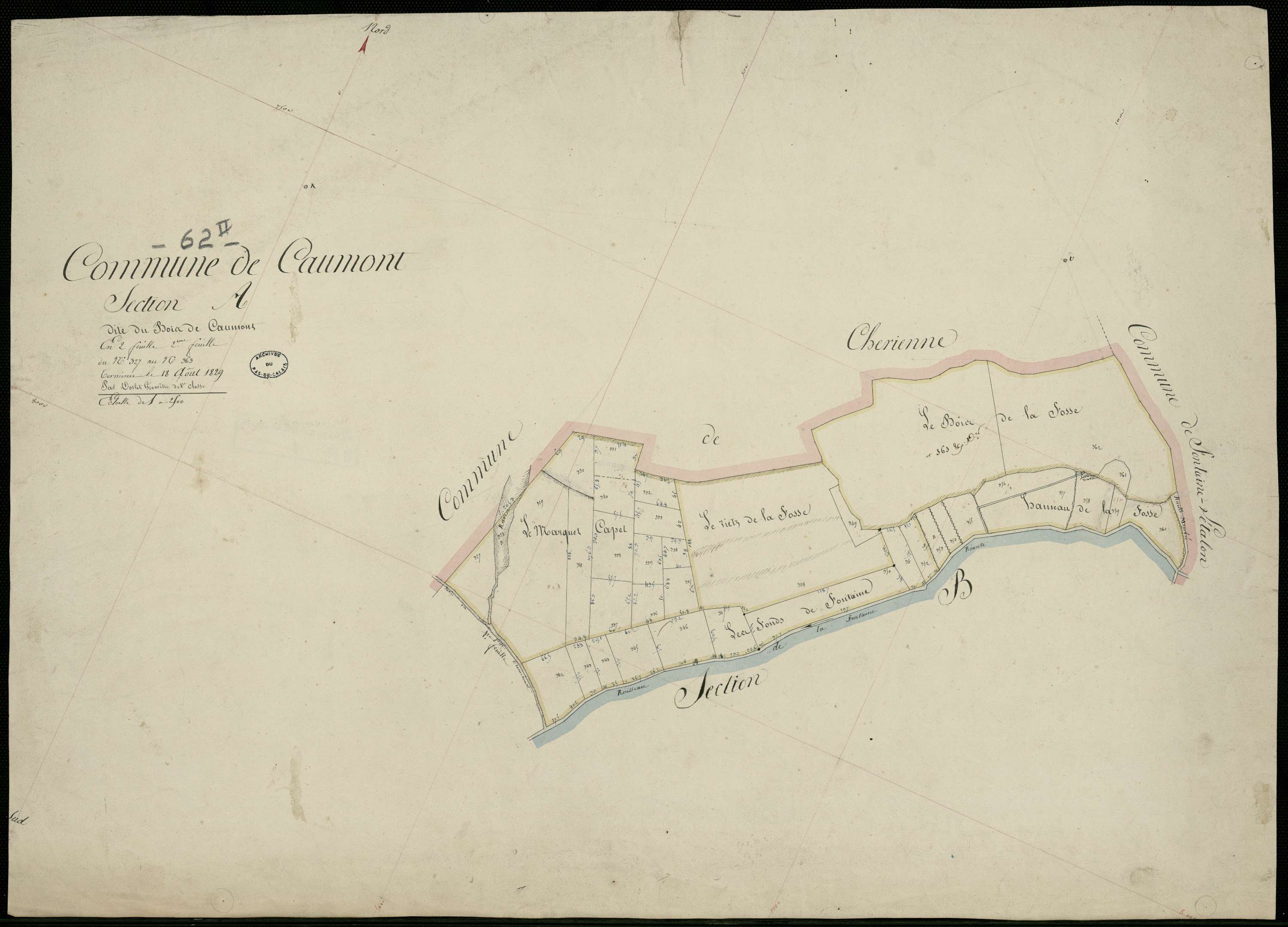 Caumont - Section A, 2e feuille