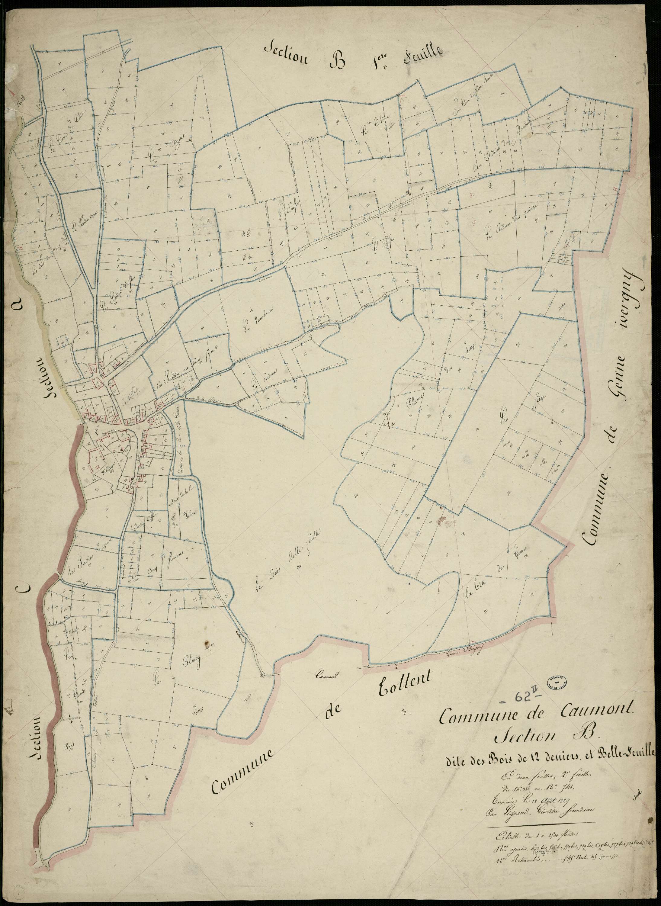 Caumont - Section B, 2e feuille