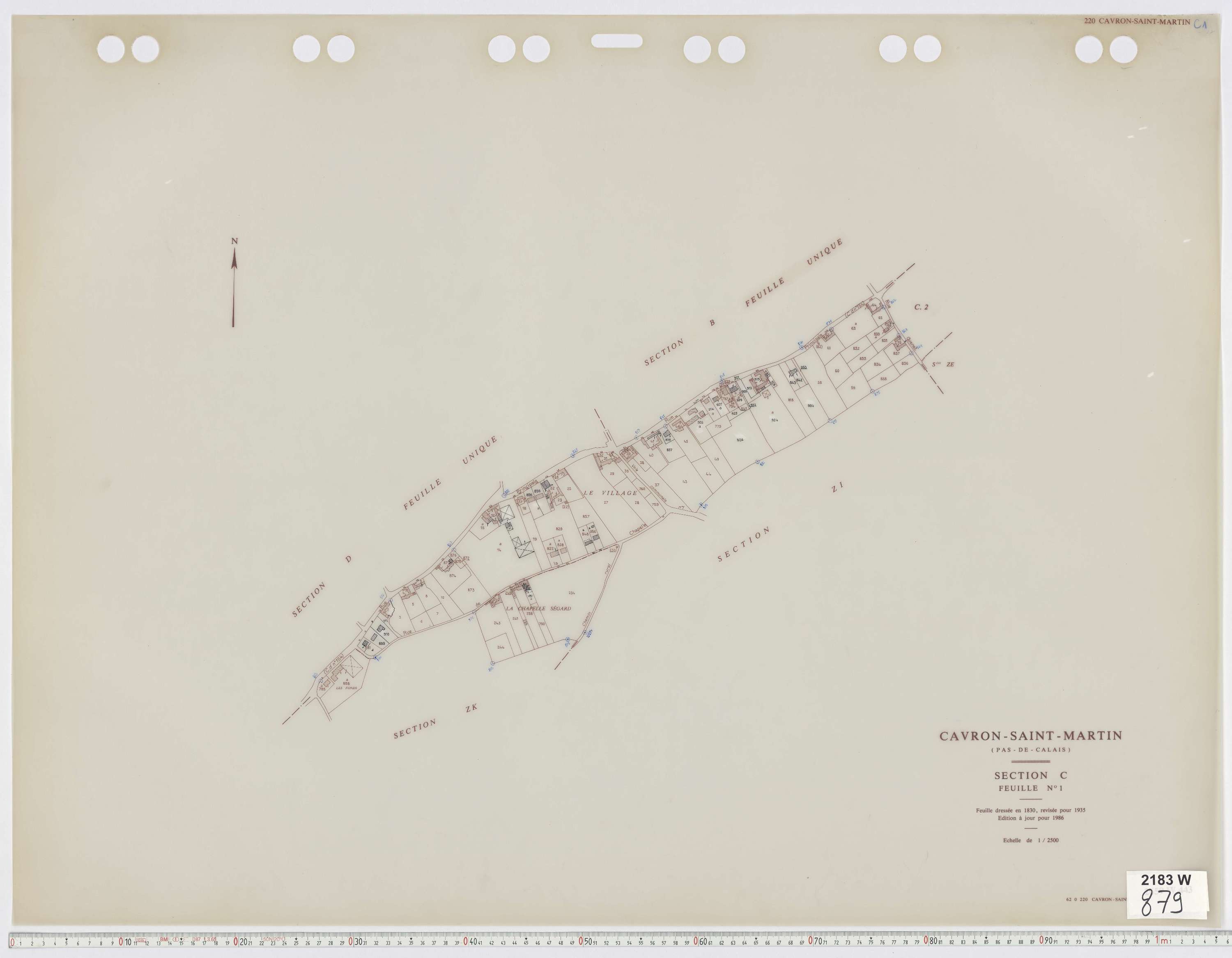 Cavron-Saint-Martin - Section C, feuille 1.