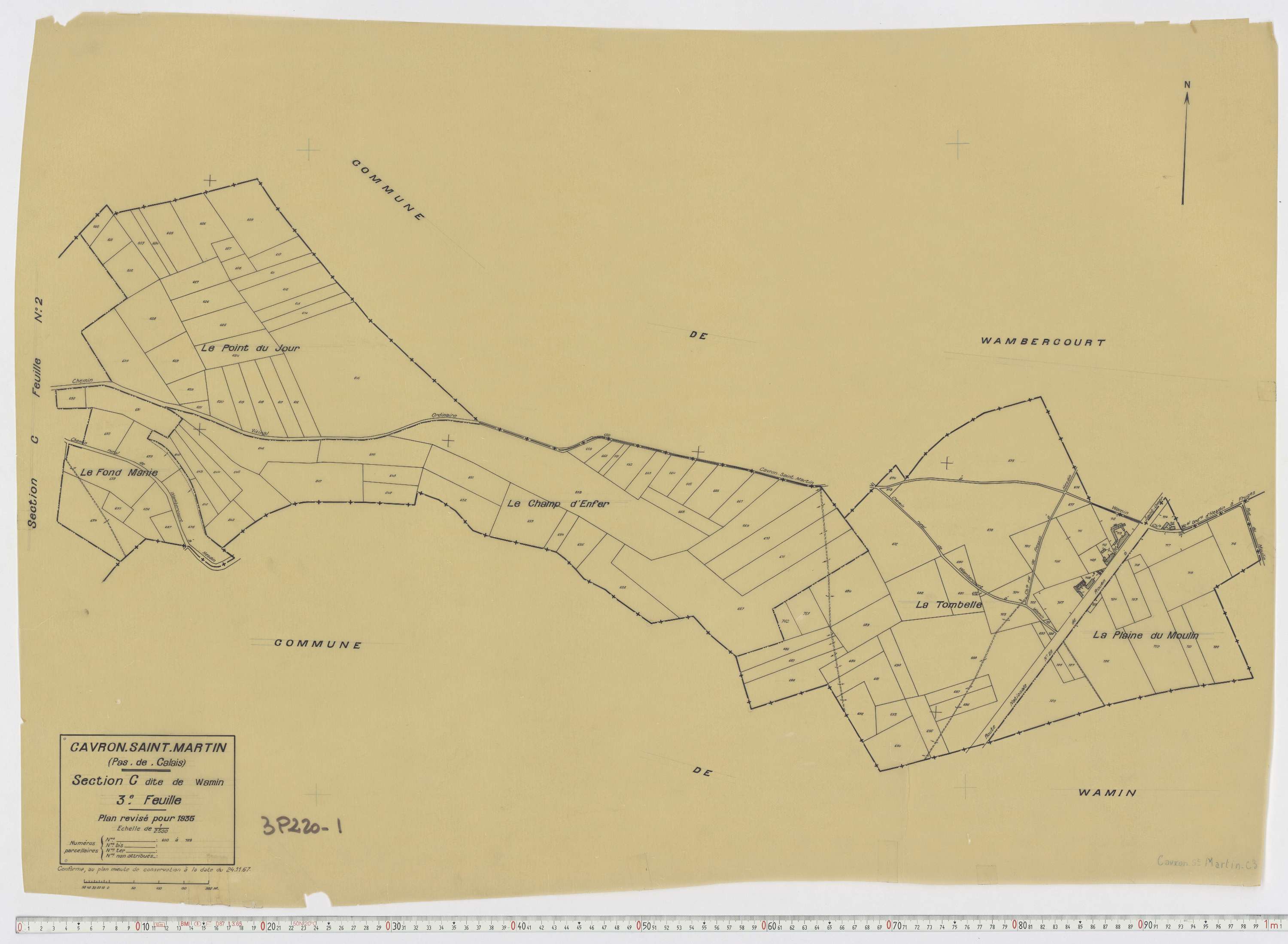 Cavron-Saint-Martin - Section C, feuille 3.