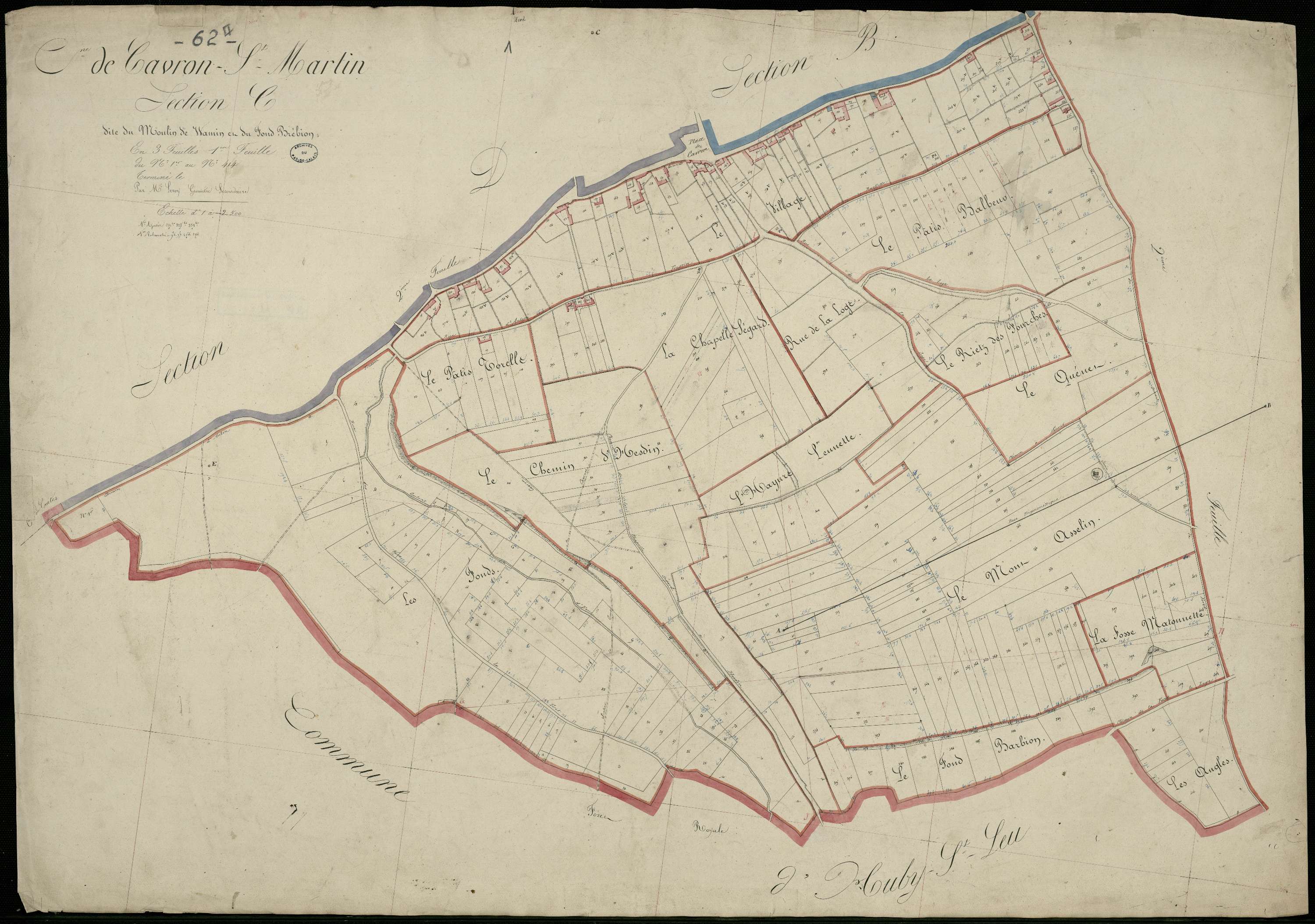 Cavron-Saint-Martin - Section C, 1re feuille