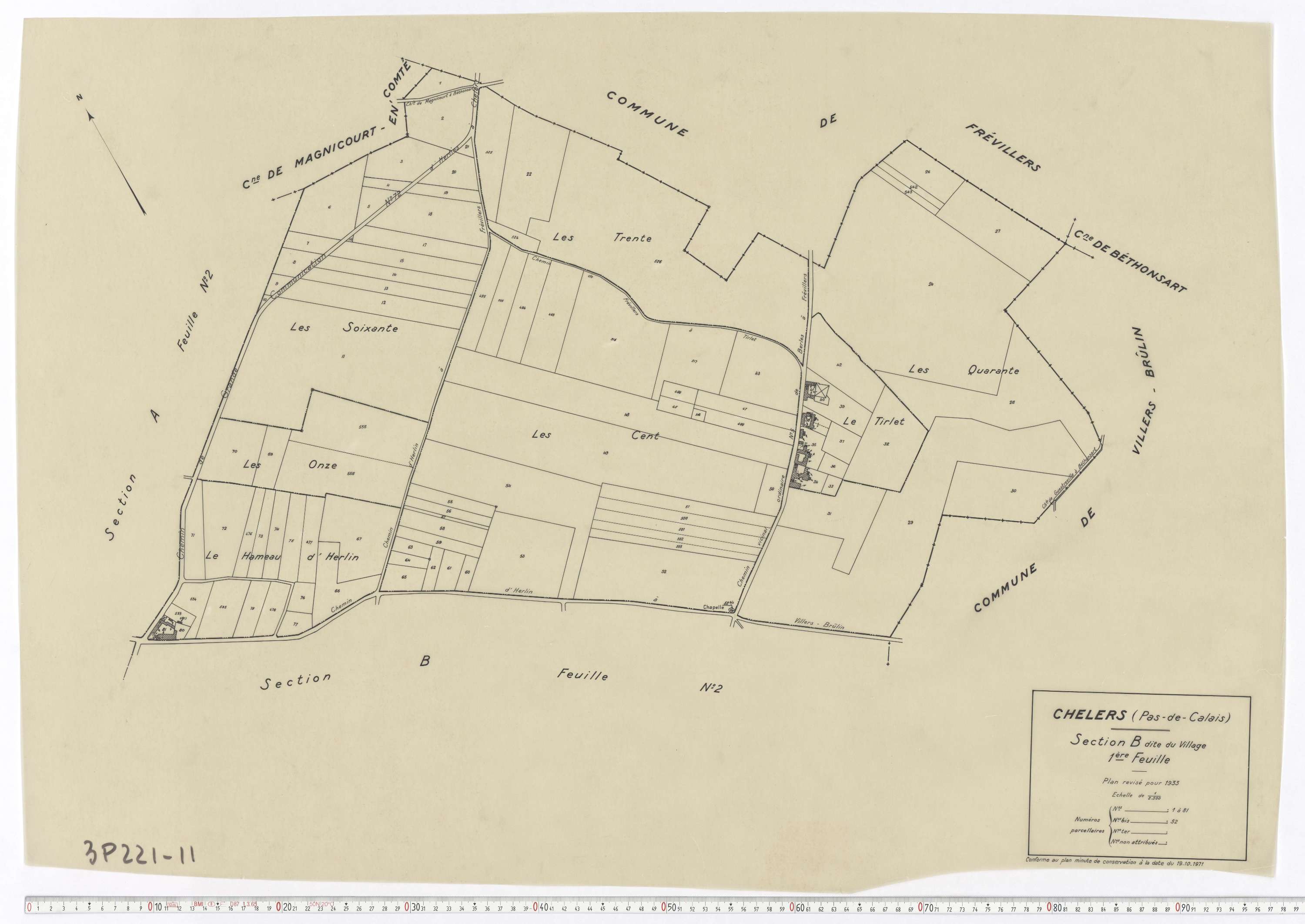 Chelers - Section B, feuille 1.