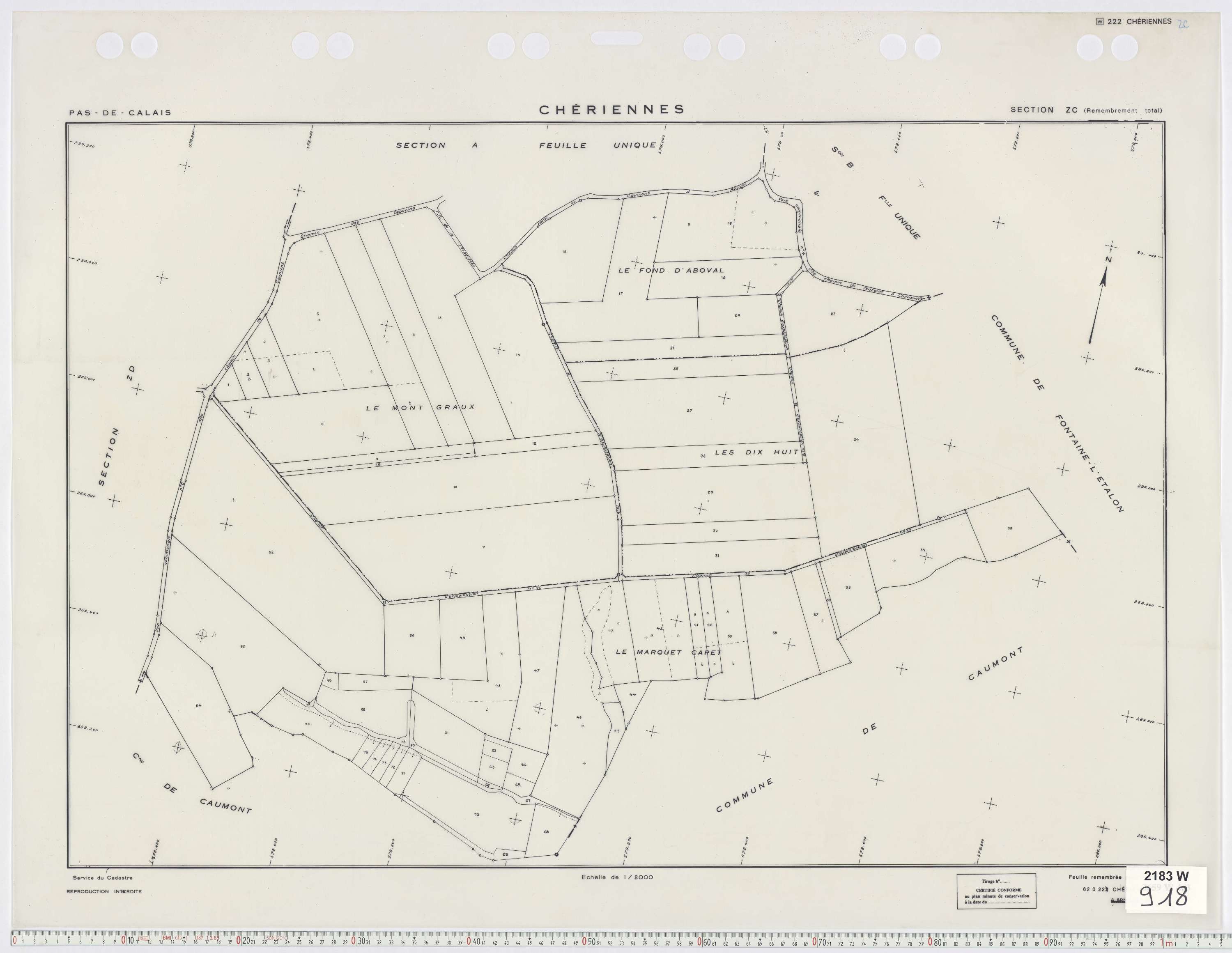 Chériennes - Section ZC.