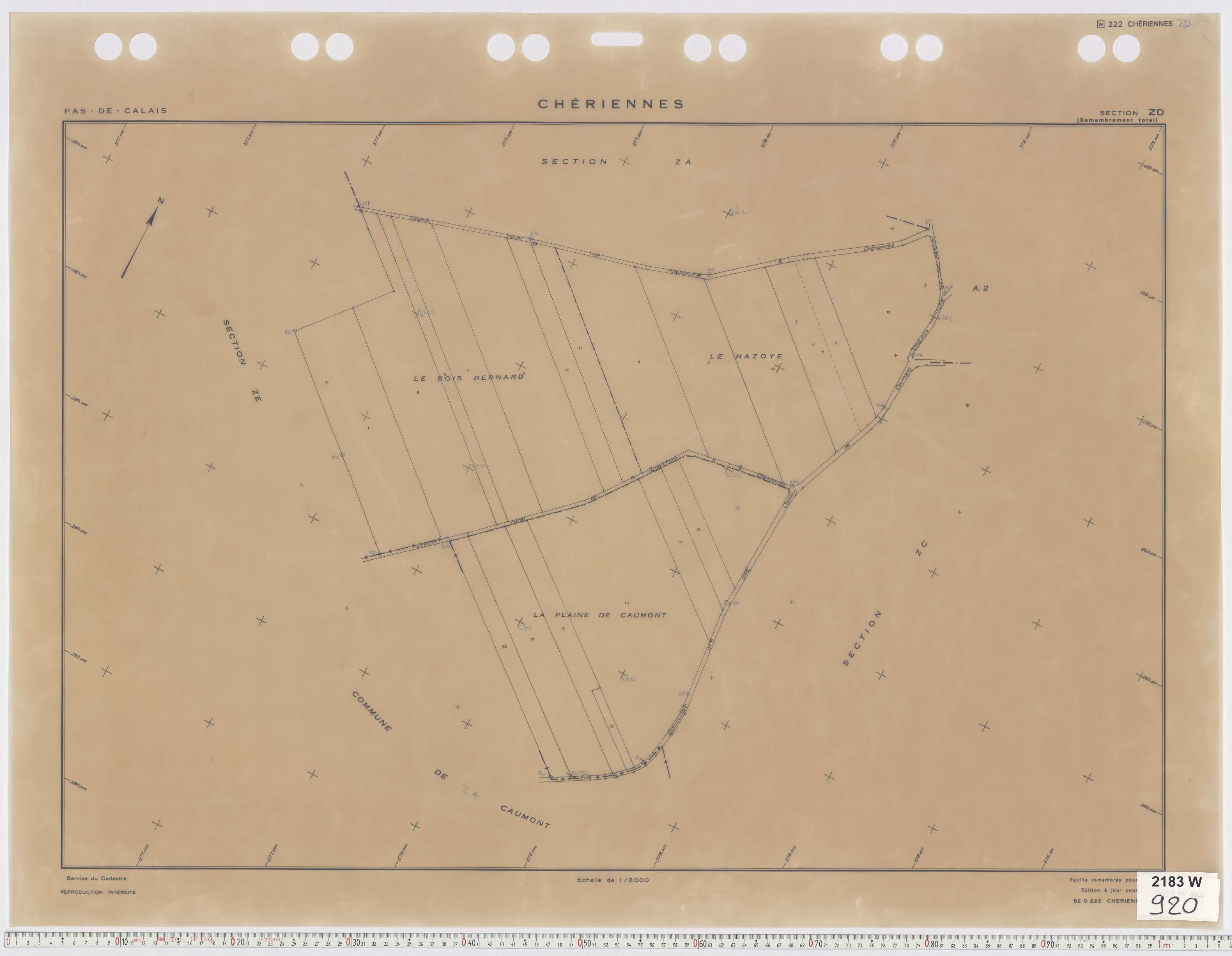 Chériennes - Section ZD.