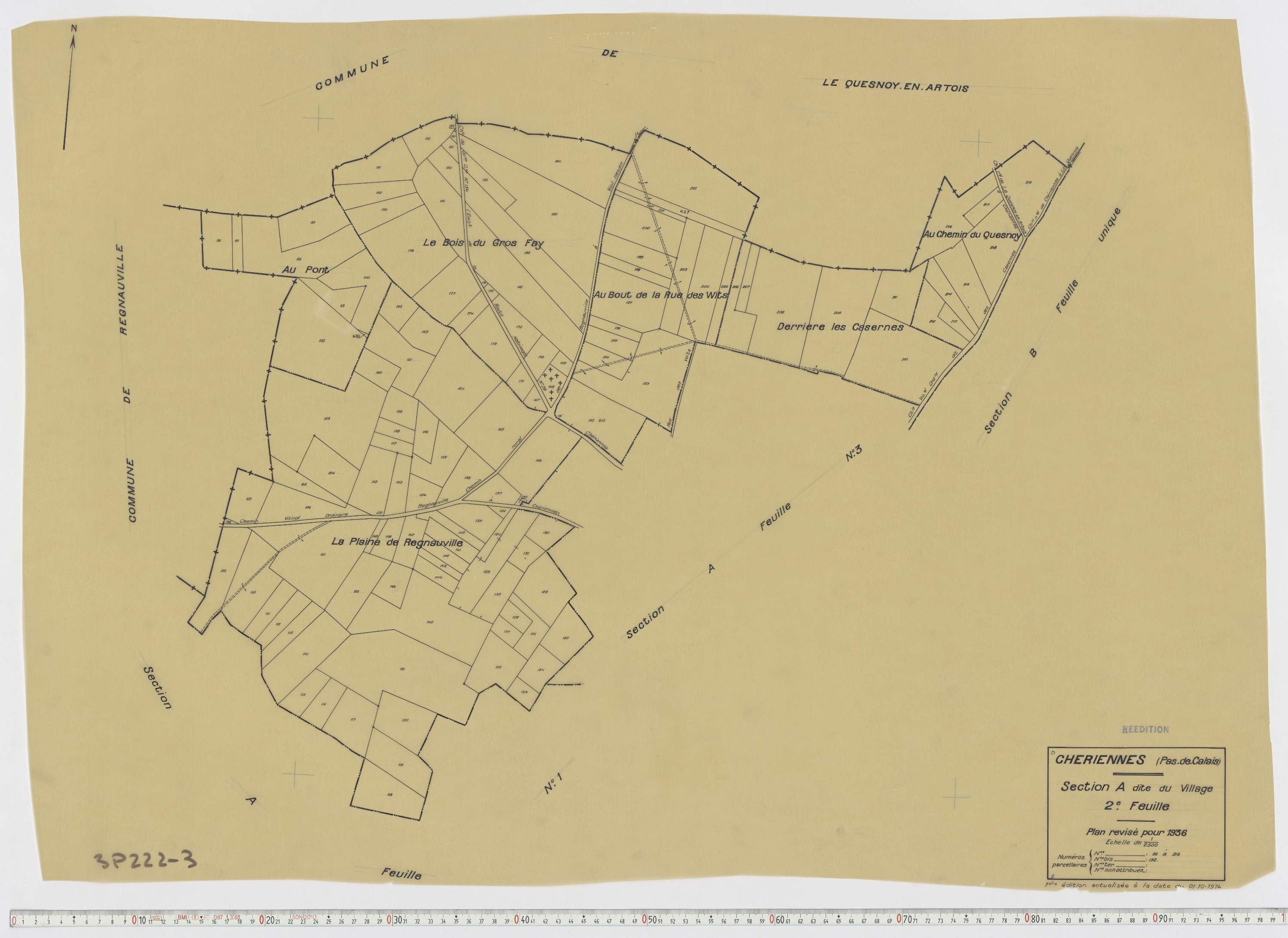 Chériennes - Section A, feuille 2.