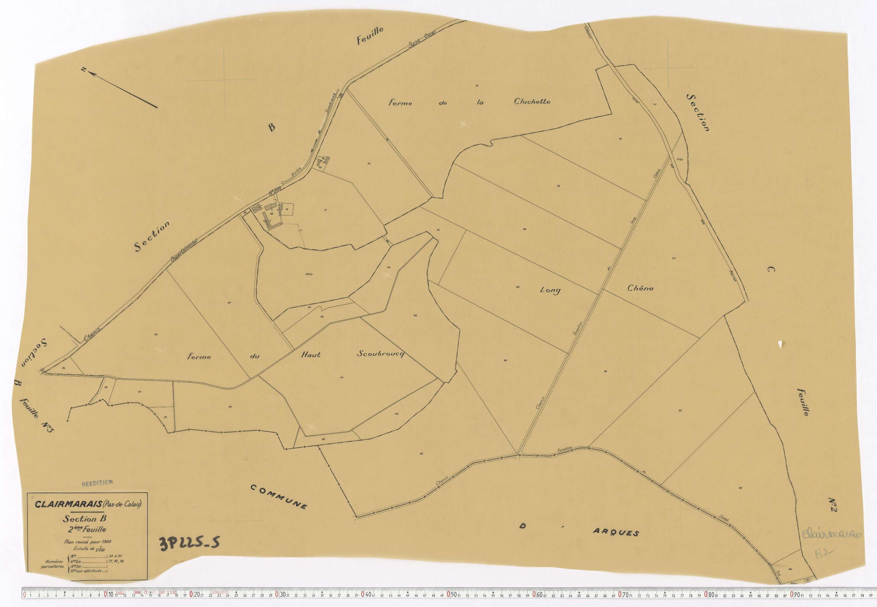 Clairmarais - Section B, feuille 2.