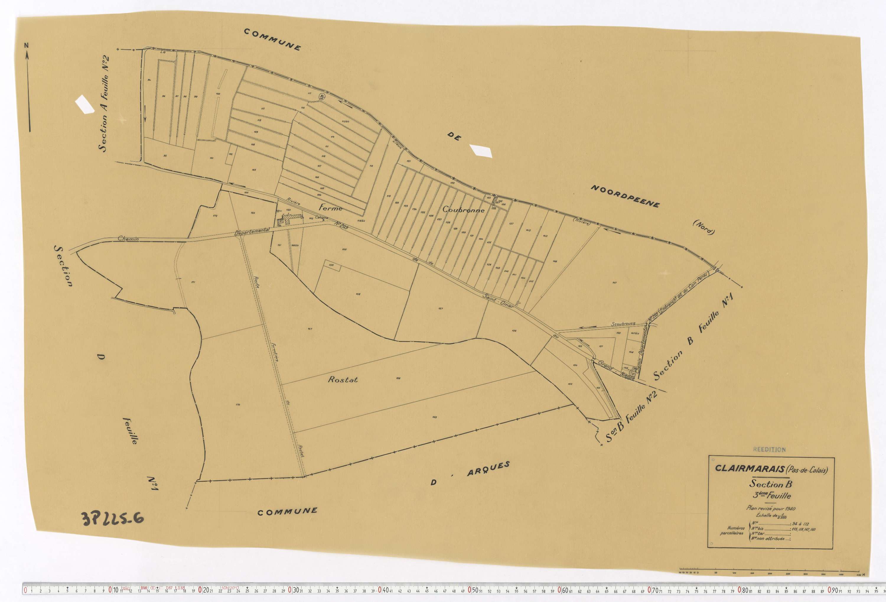 Clairmarais - Section B, feuille 3.