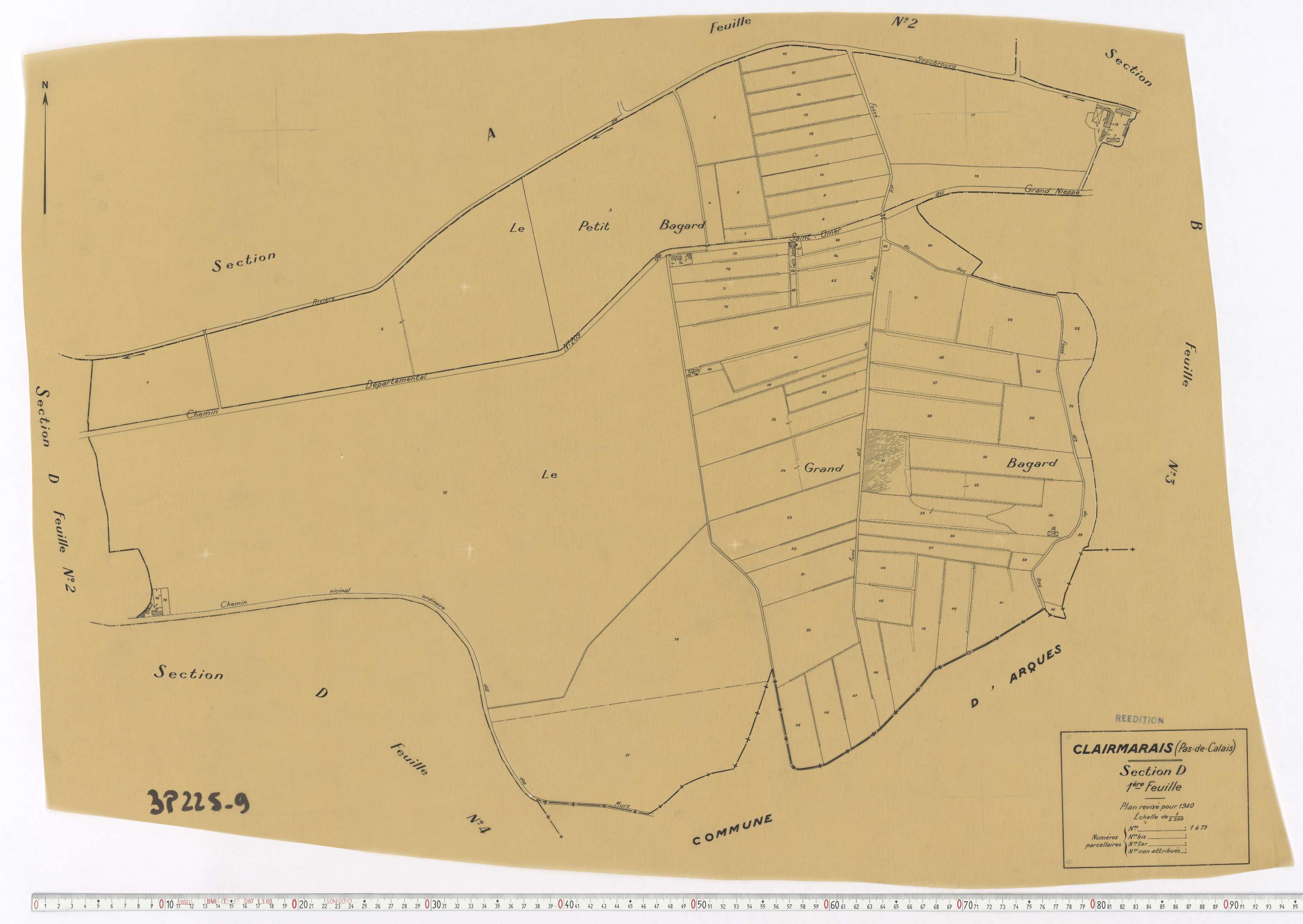 Clairmarais - Section D, feuille 1.