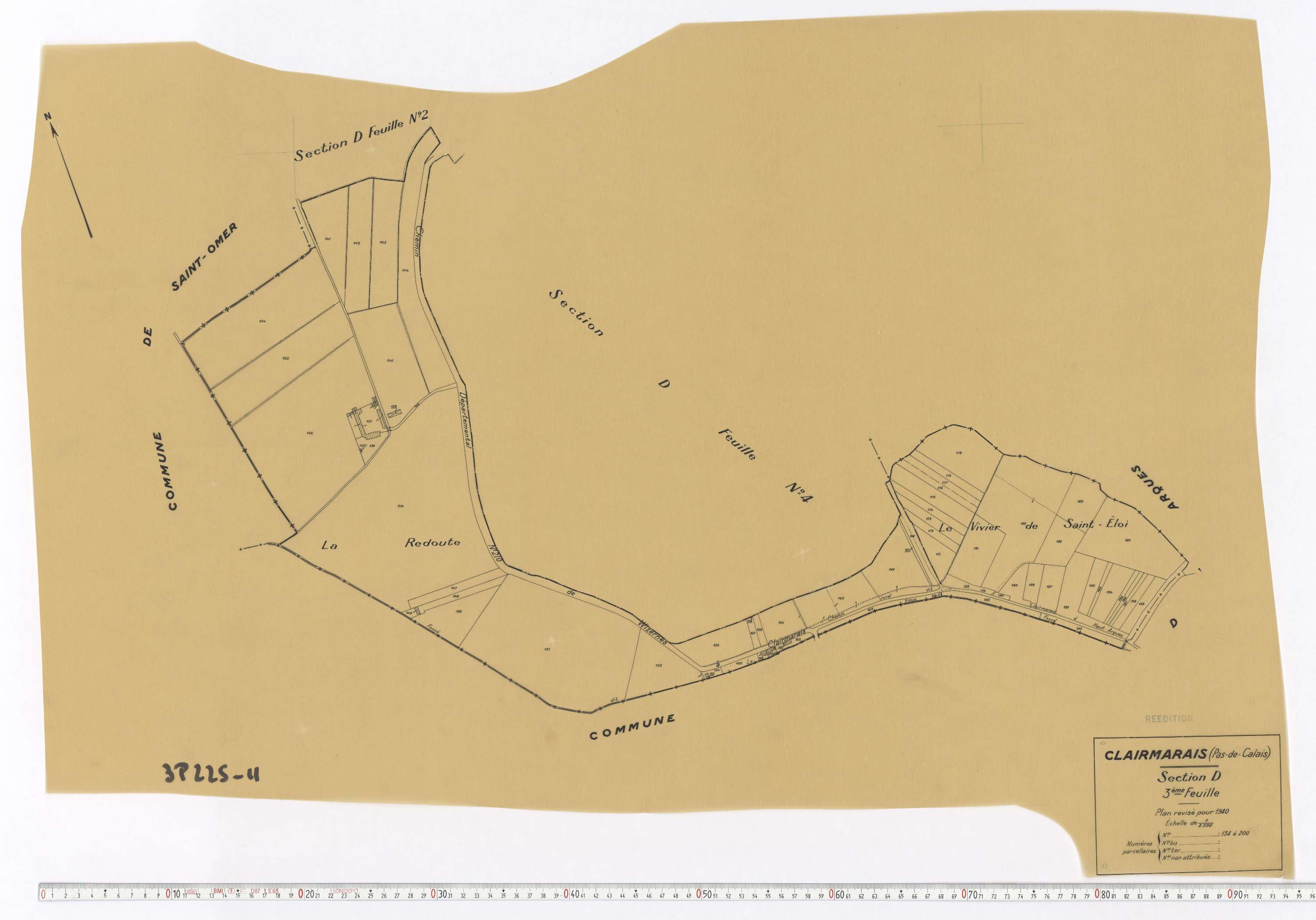 Clairmarais - Section D, feuille 3.