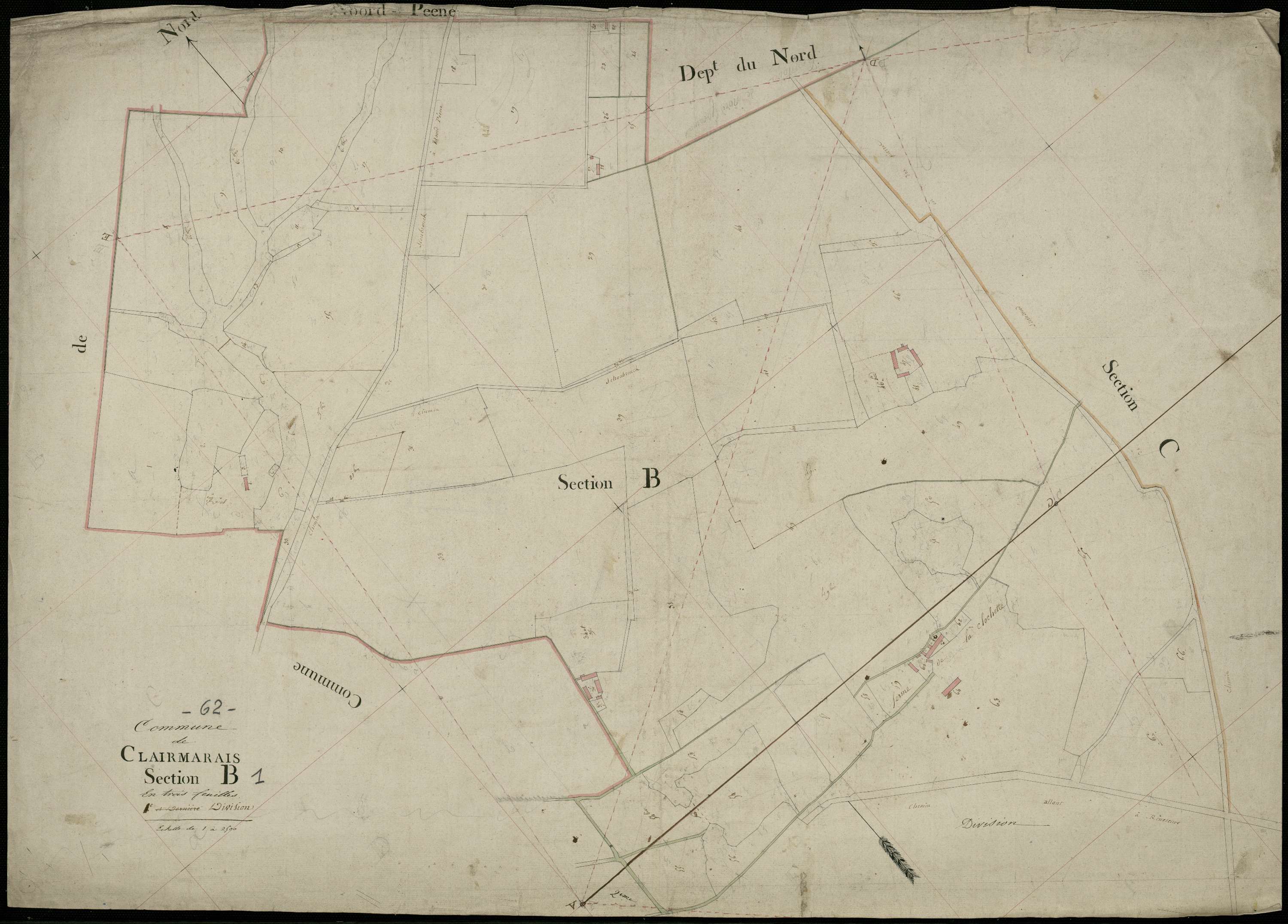 Clairmarais - Section B, 1re feuille