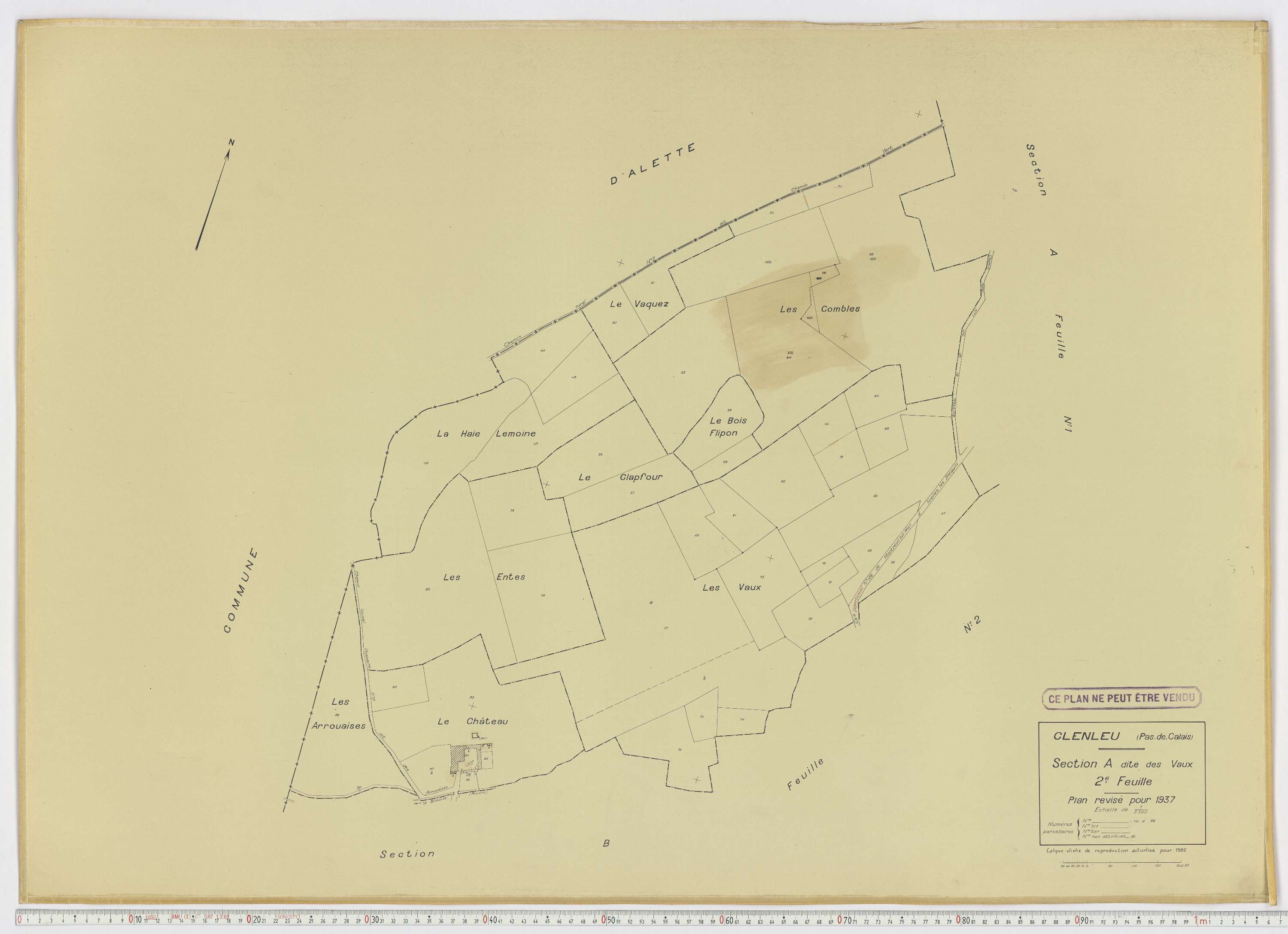 Clenleu - Section A, feuille 2.