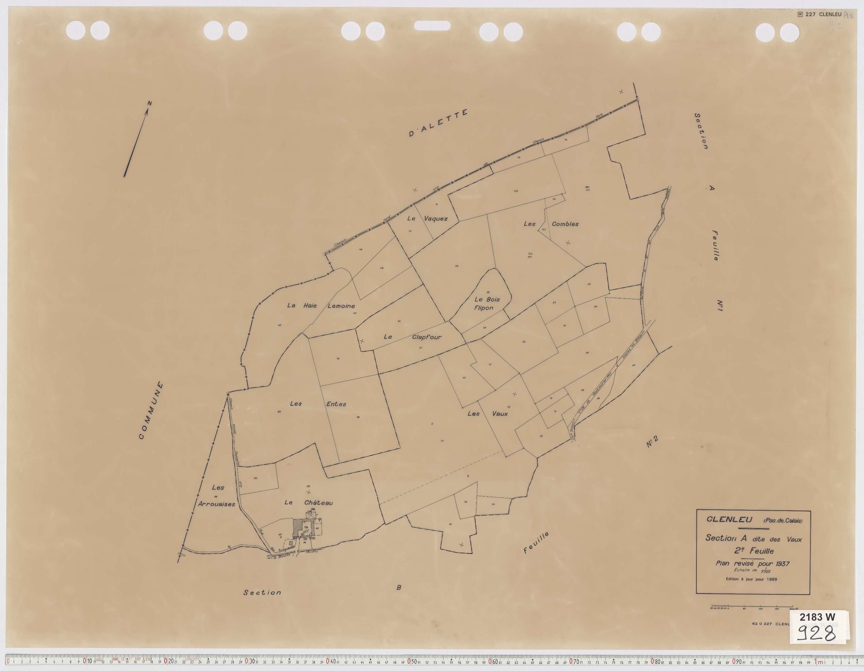 Clenleu - Section A, feuille 2.