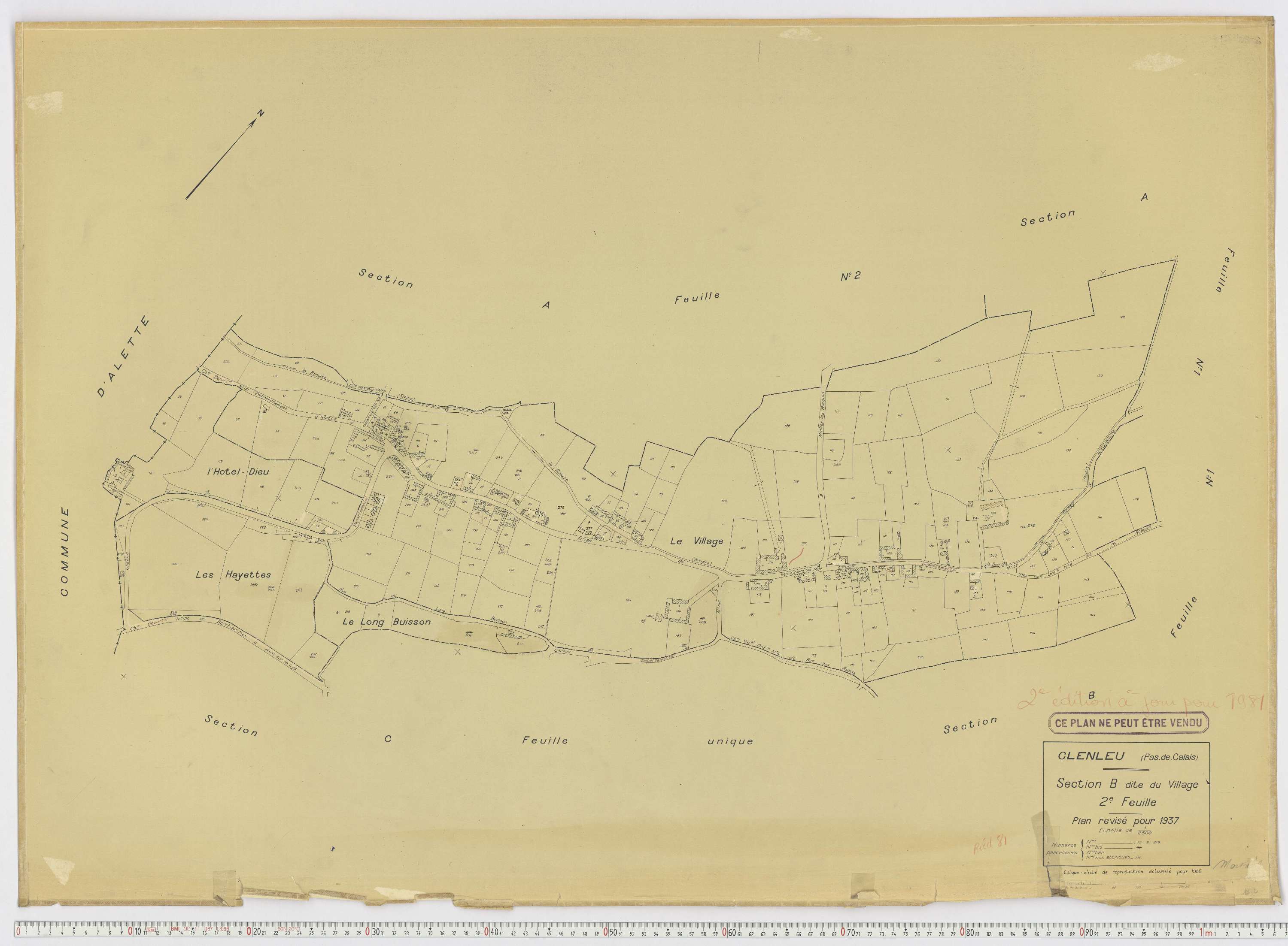 Clenleu - Section B, feuille 2.