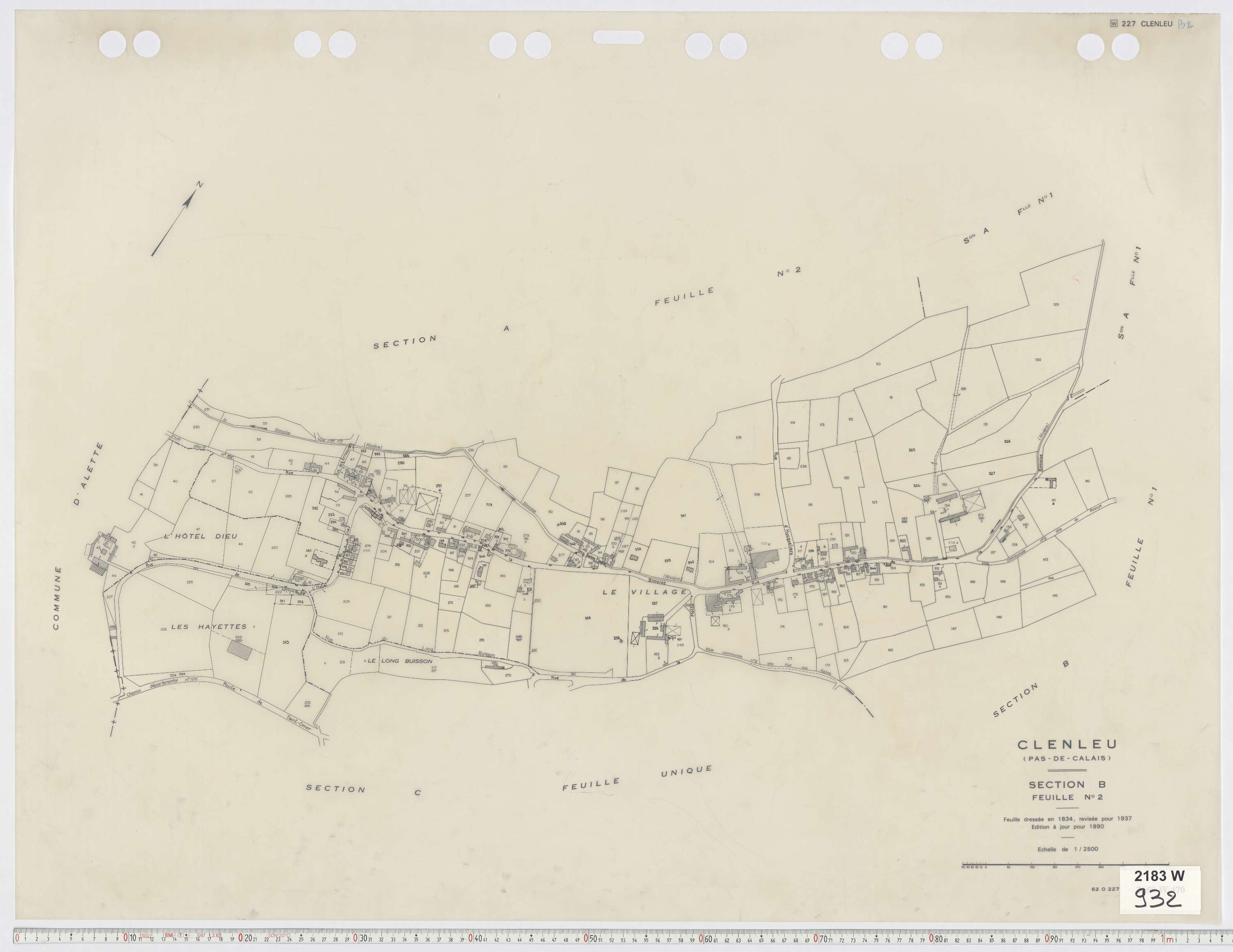 Clenleu - Section B, feuille 2.
