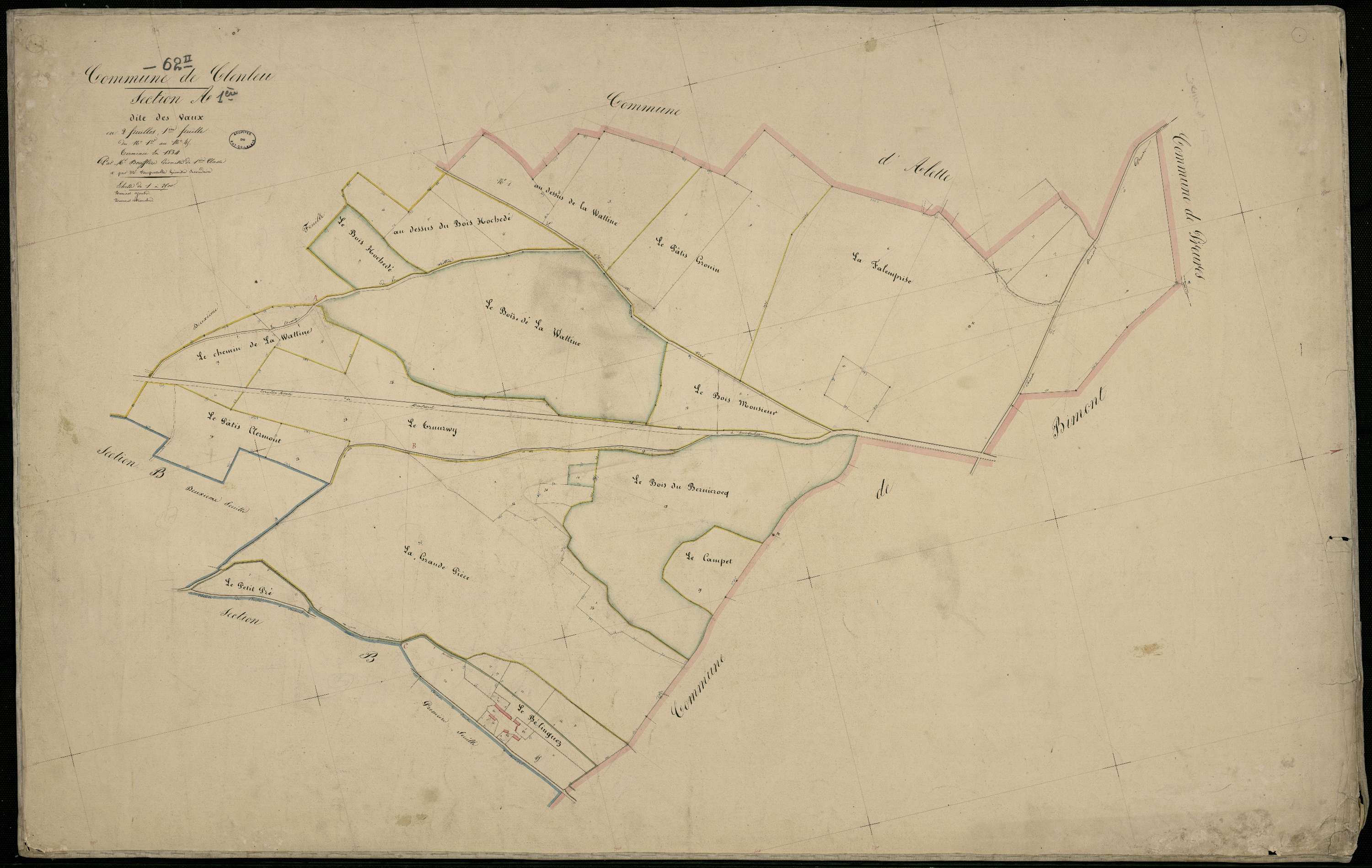 Clenleu - Section A, 1re feuille