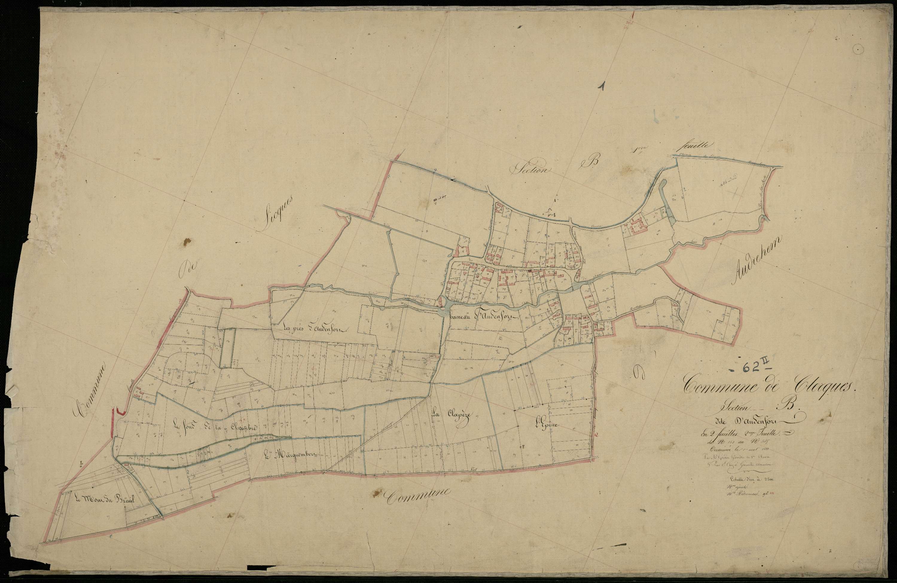 Clerques - Section B, 2e feuille