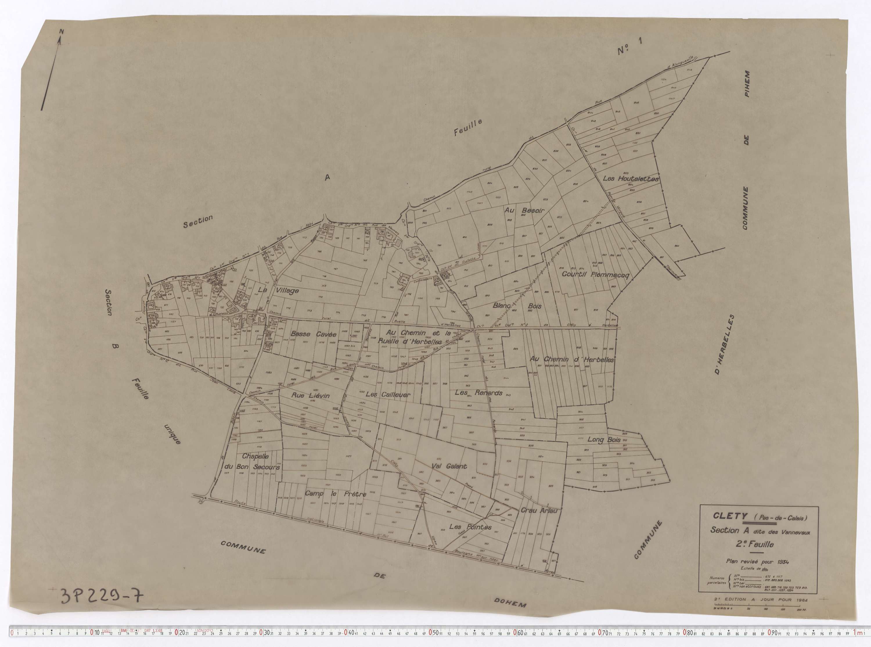 Cléty - Section A, feuille 2.