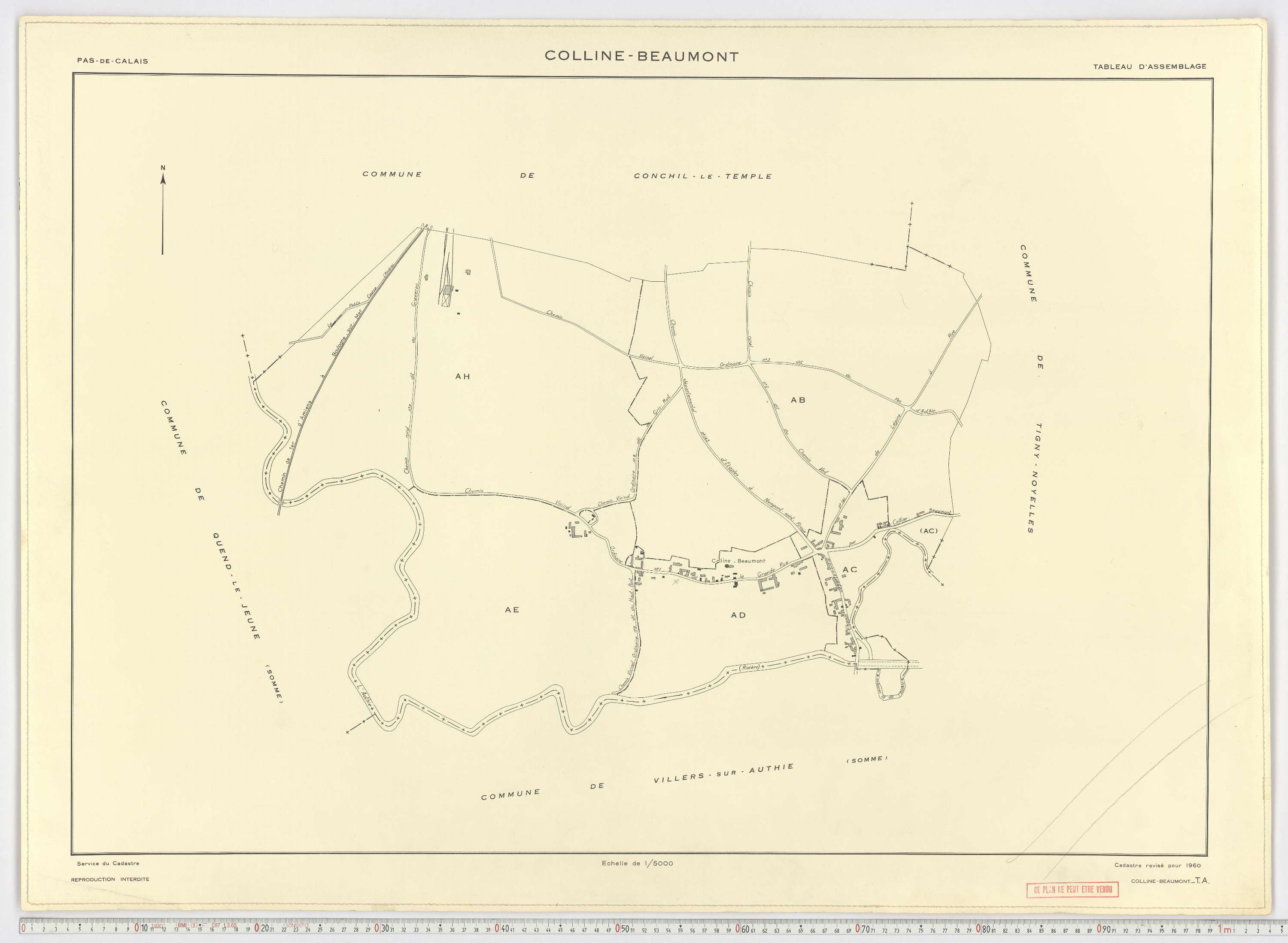 Colline-Beaumont - Tableau d'assemblage.