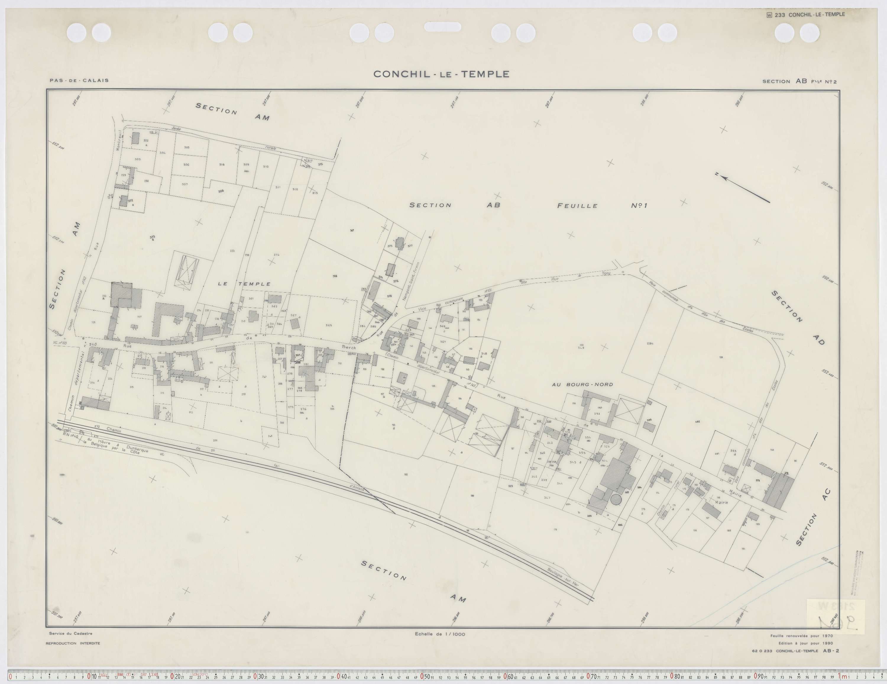 Conchil-le-Temple - Section AB, feuille 2.
