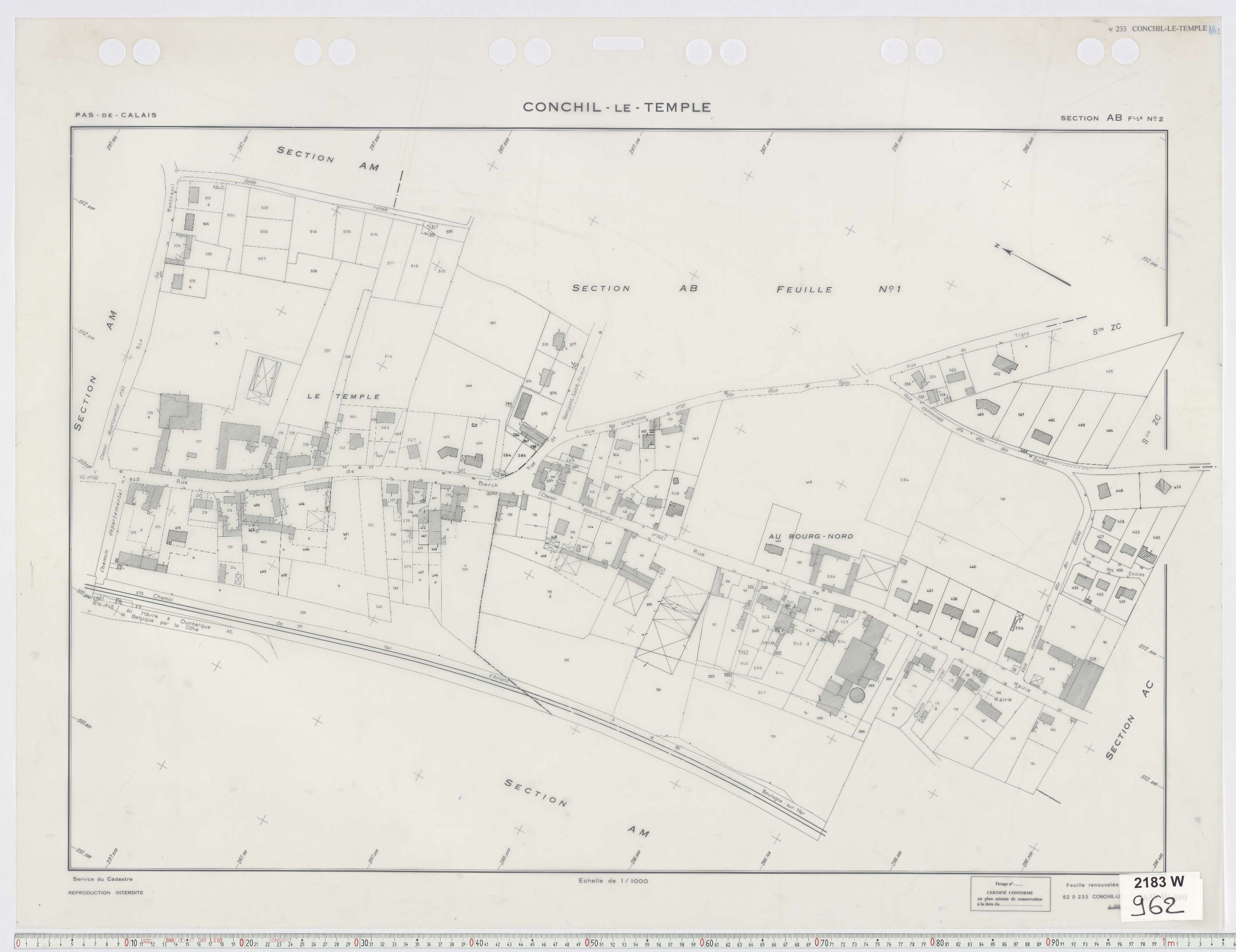 Conchil-le-Temple - Section AB, feuille 2.