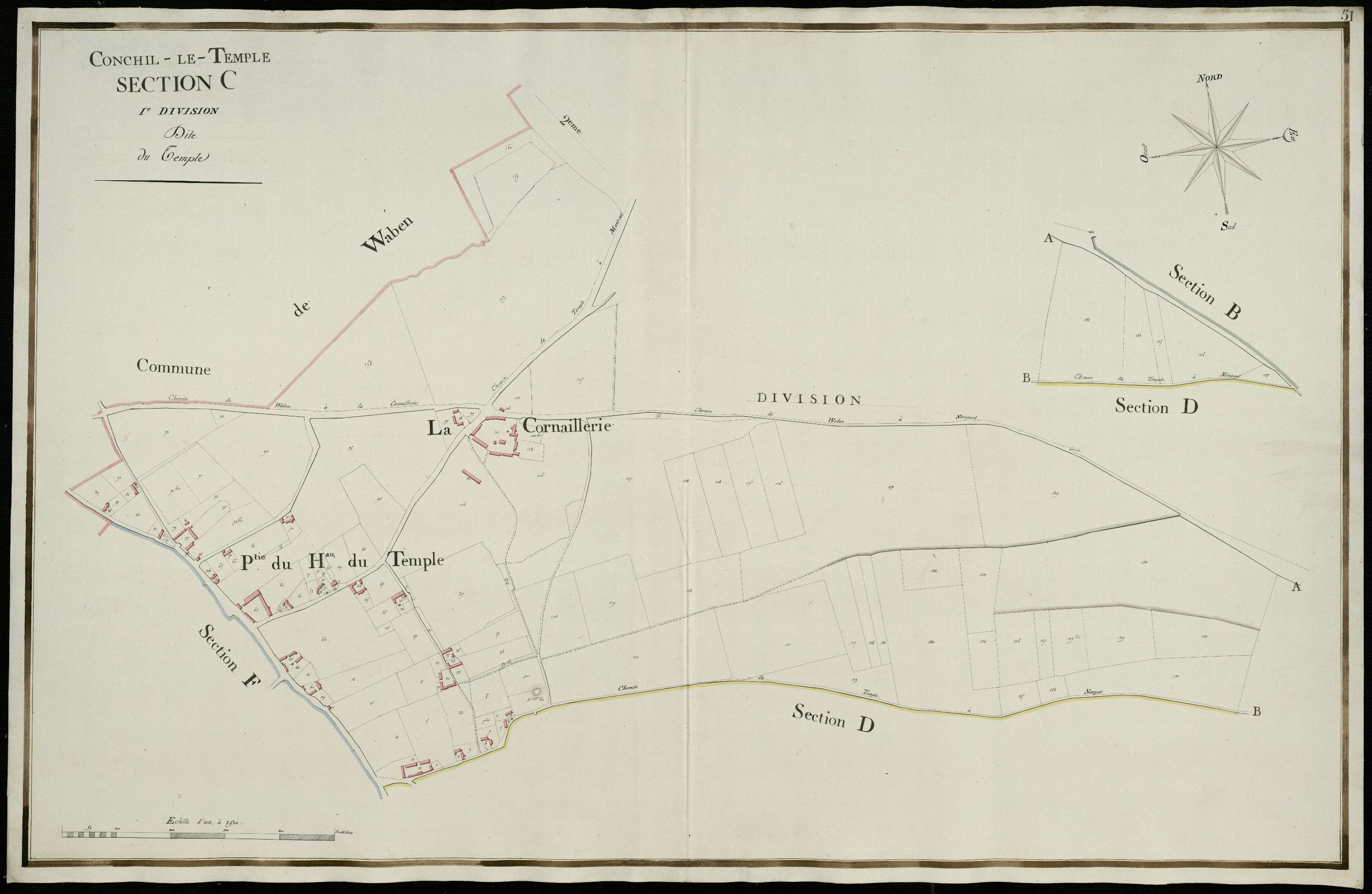 Conchil-le-Temple - Section C, 1re feuille